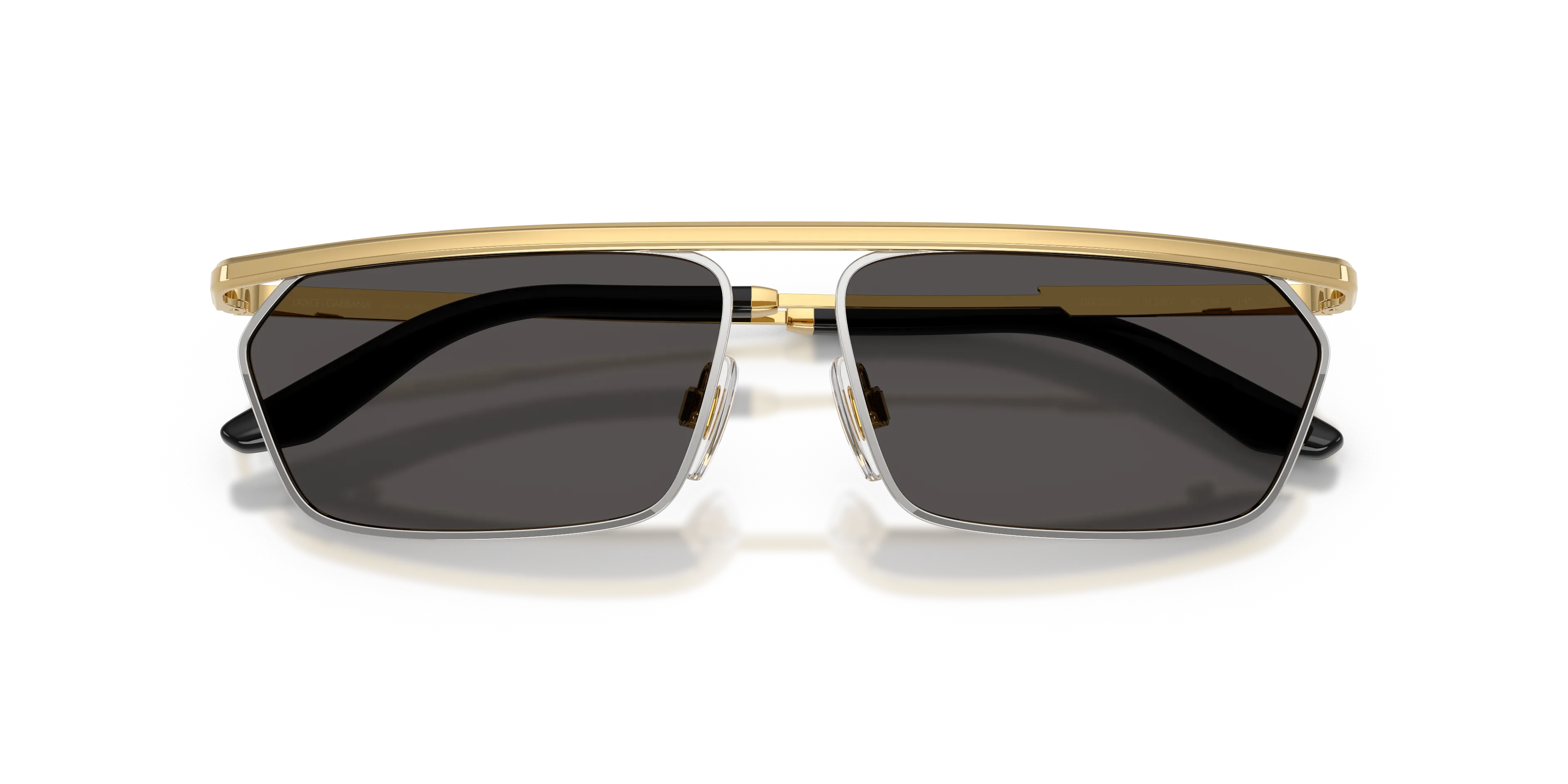 Dolce & Gabbana DG2327 131387 Occhiali da sole Metallo Oro Grigio Squadrata Normale - immagine 2