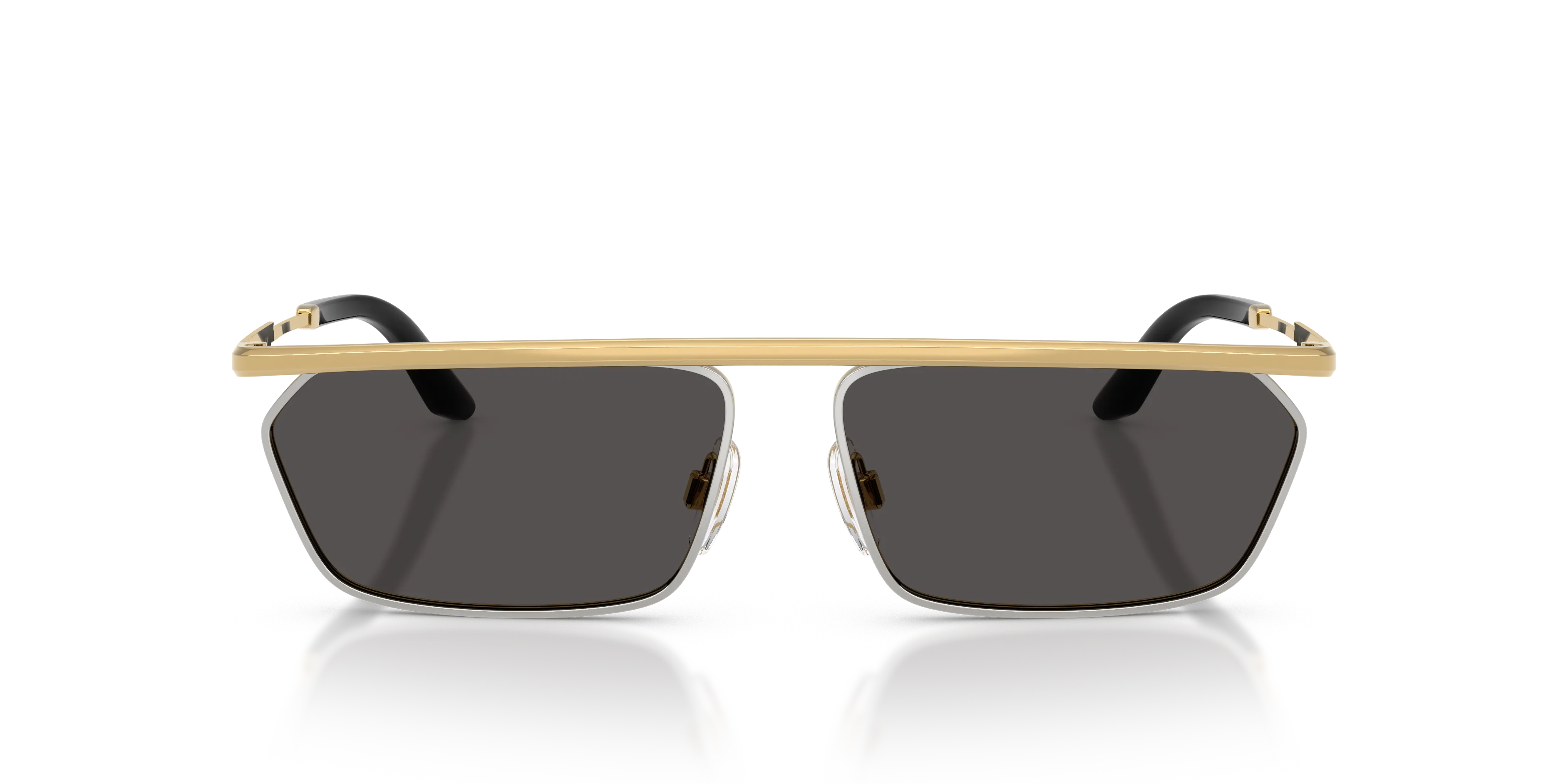 Dolce & Gabbana DG2327 131387 Occhiali da sole Metallo Oro Grigio Squadrata Normale - immagine 3