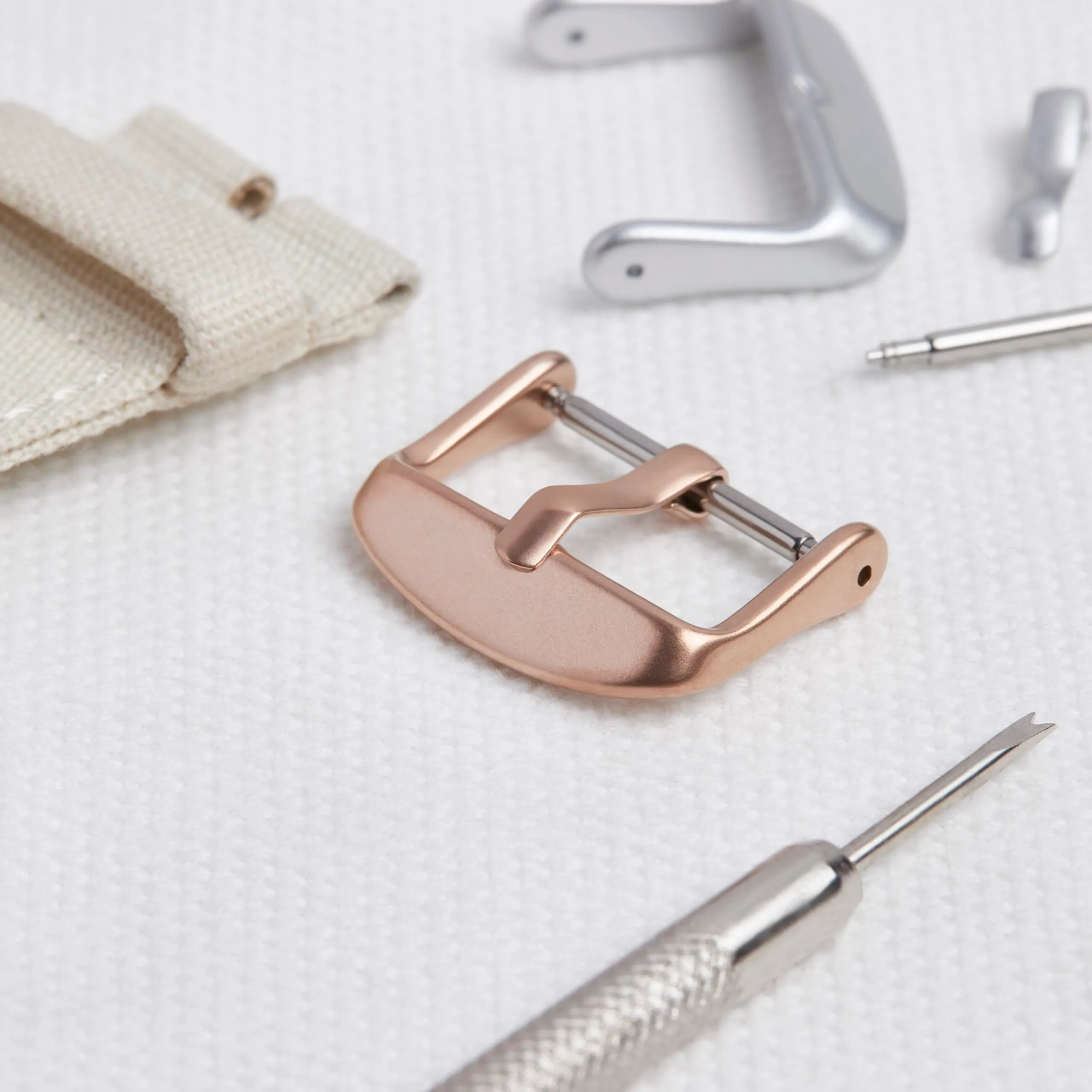 Archer Watch Straps - Fibbie per Cinturini in Acciaio Inossidabile (Oro Rosa Opaco, 20mm) - immagine 5