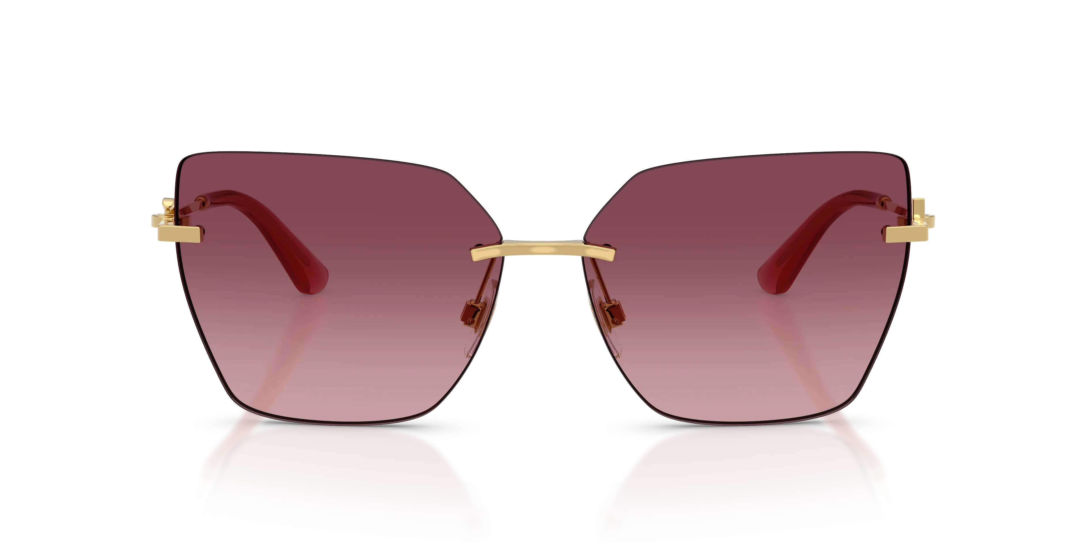 Dolce & Gabbana DG2321 02/8D Occhiali da sole Metallo Oro Rosa Cat Eye Normale Sfumato - immagine 3