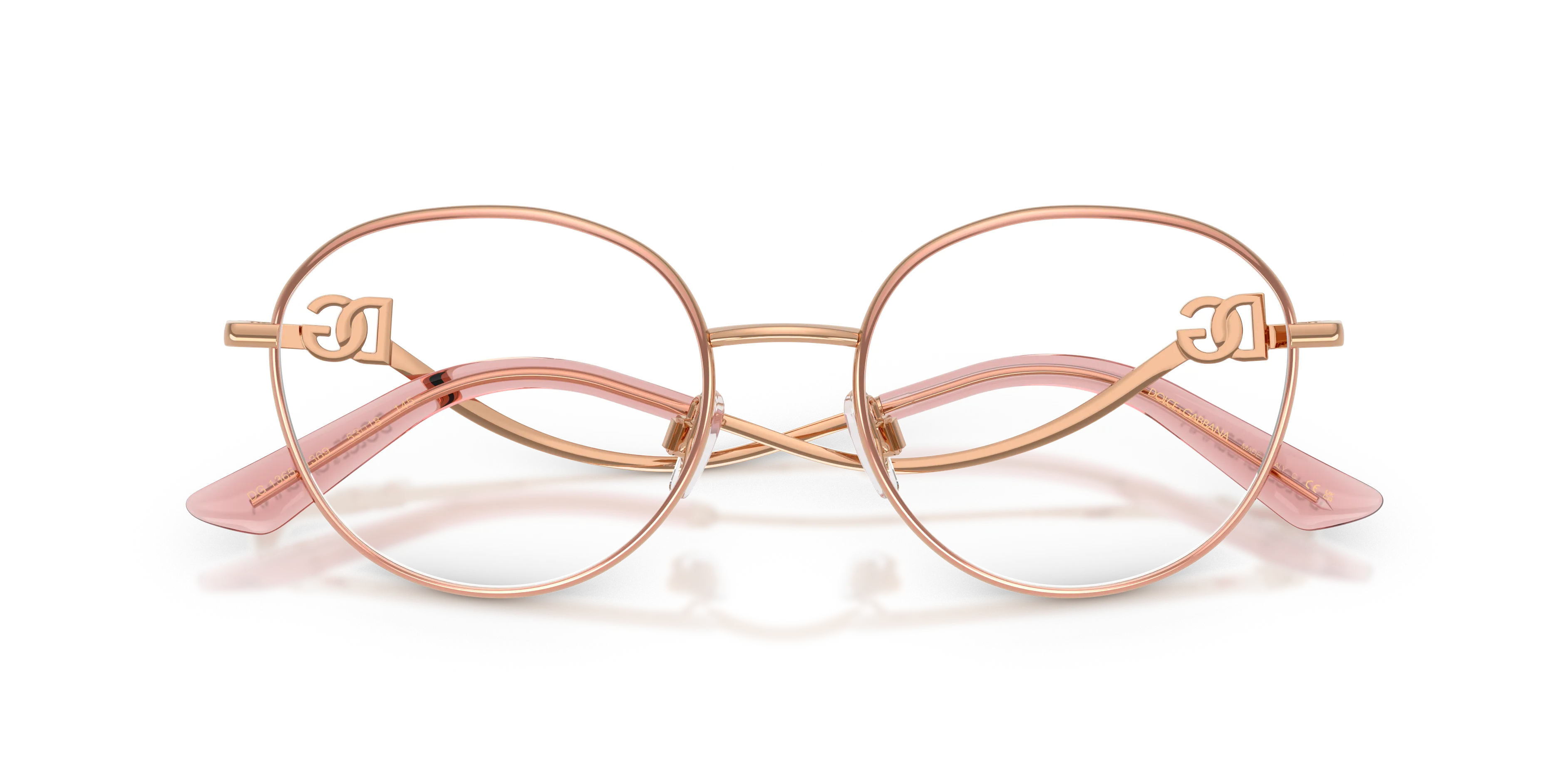 Dolce & Gabbana DG1365 1369 Montature da vista Metallo Rosa Rotonda Normale - immagine 2