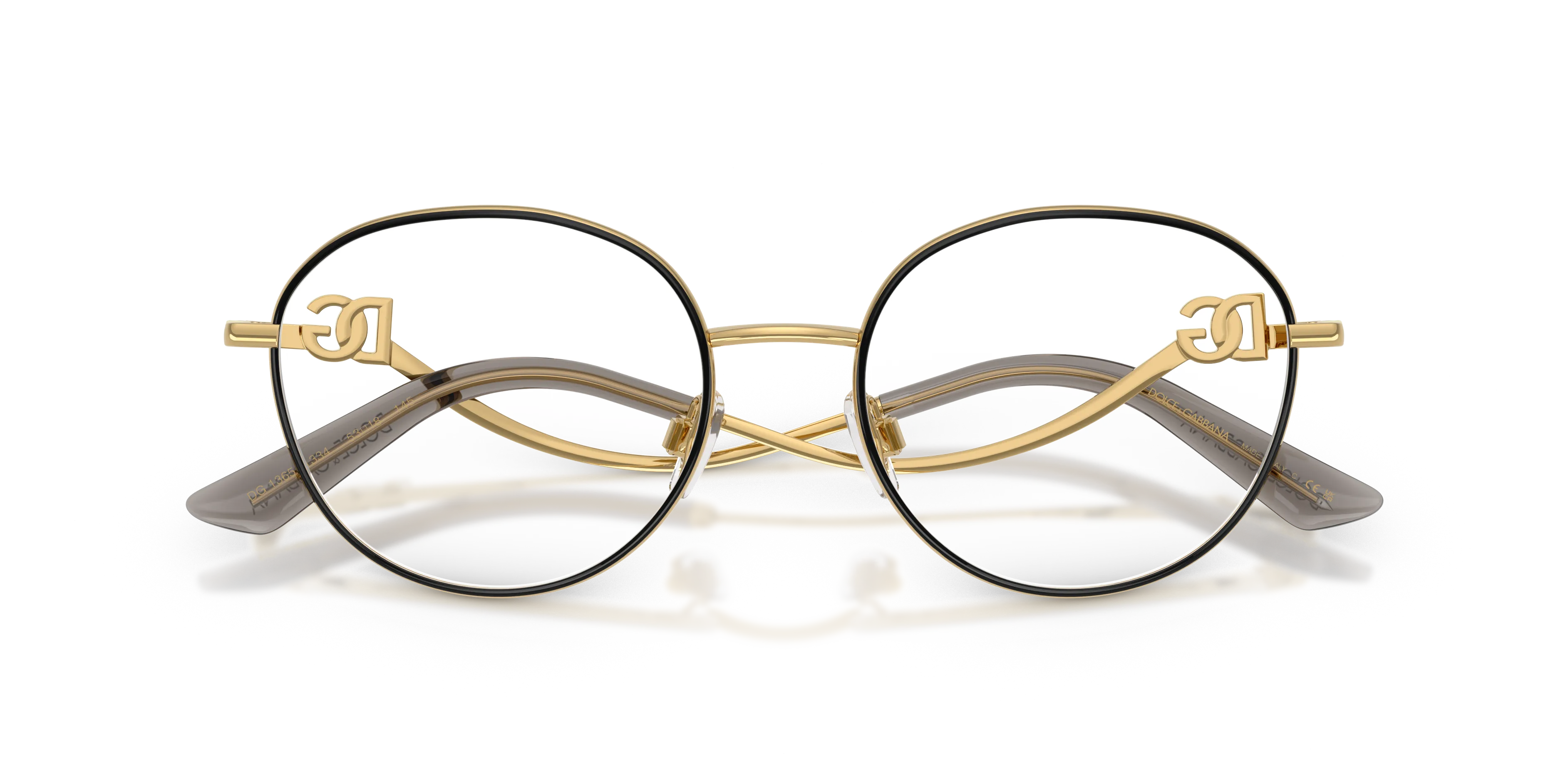 Dolce & Gabbana DG1365 1334 Montature da vista Metallo Nero Rotonda Normale - immagine 2