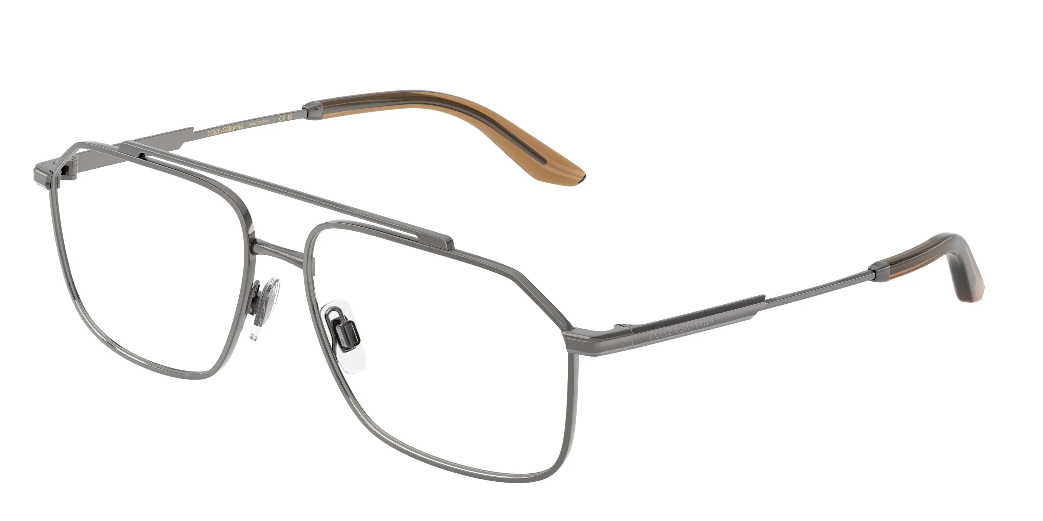 Dolce & Gabbana DG1364 1335 Montature da vista Metallo Marrone Pilot Normale - immagine 1