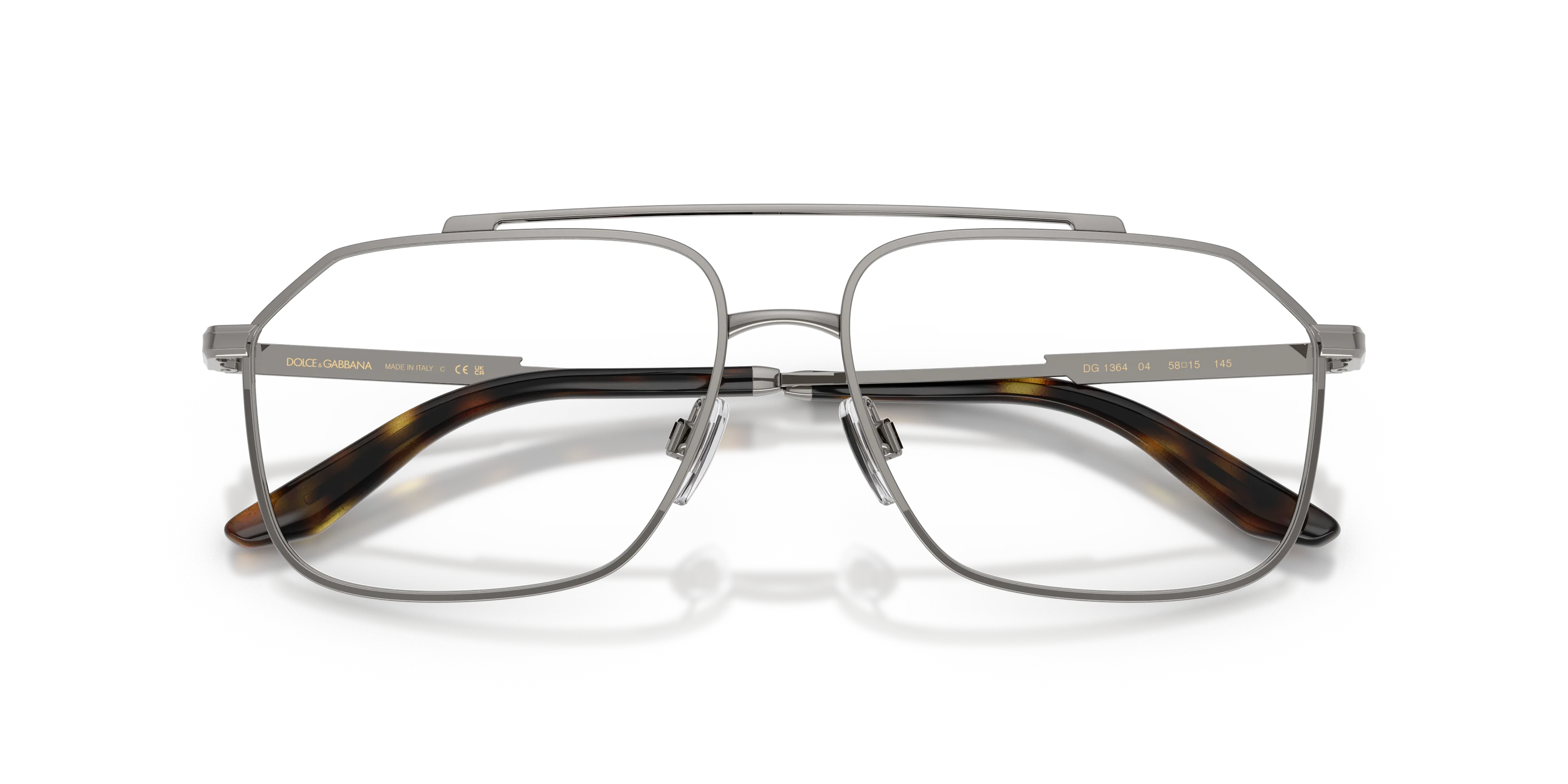 Dolce & Gabbana DG1364 04 Montature da vista Metallo Grigio Pilot Normale - immagine 2