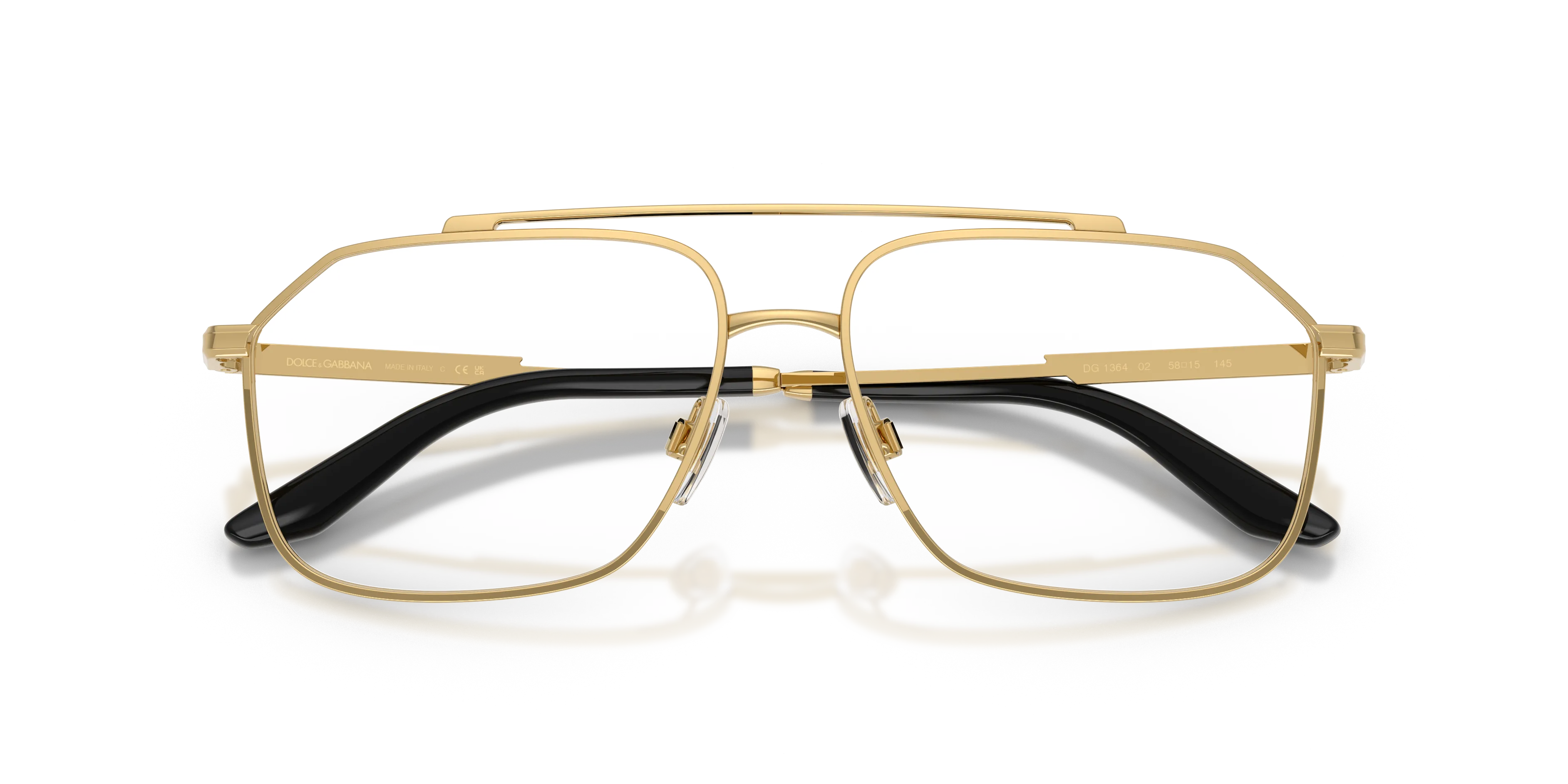 Dolce & Gabbana DG1364 02 Montature da vista Metallo Oro Pilot Normale - immagine 2