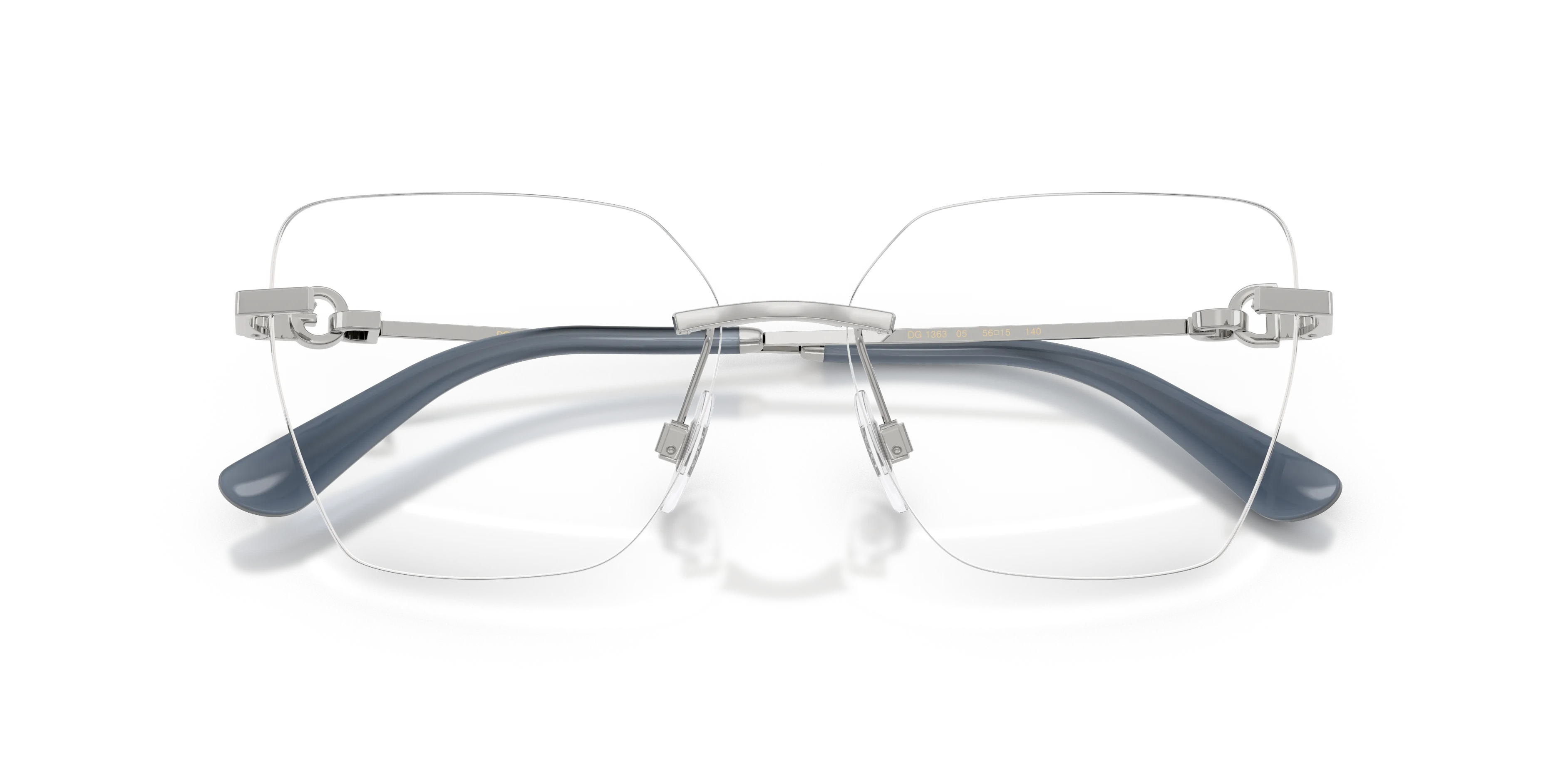 Dolce & Gabbana DG1363 05 Montature da vista Metallo Argento Cat Eye Normale - immagine 2
