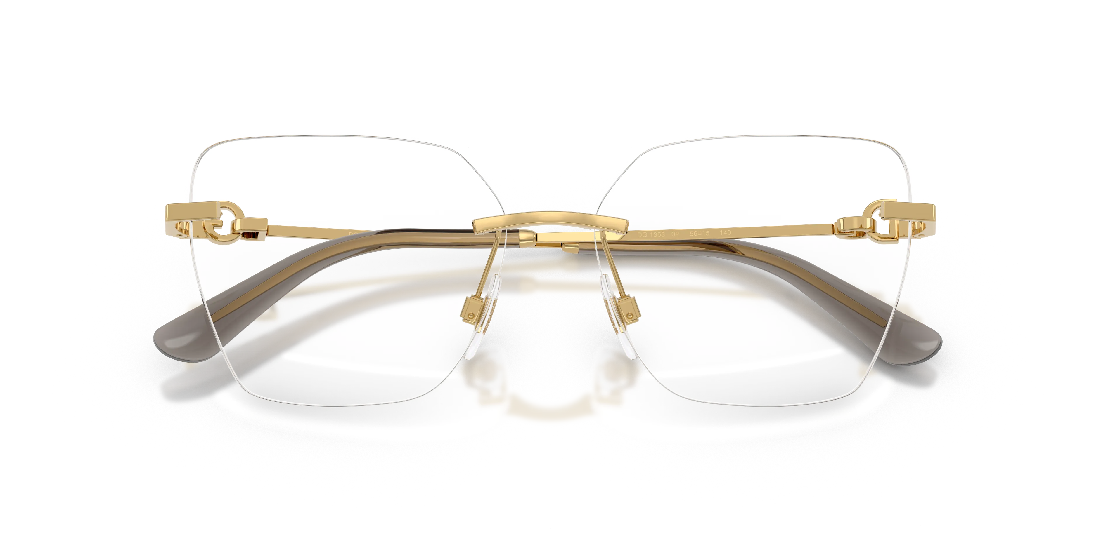 Dolce & Gabbana DG1363 02 Montature da vista Metallo Oro Cat Eye Normale - immagine 2