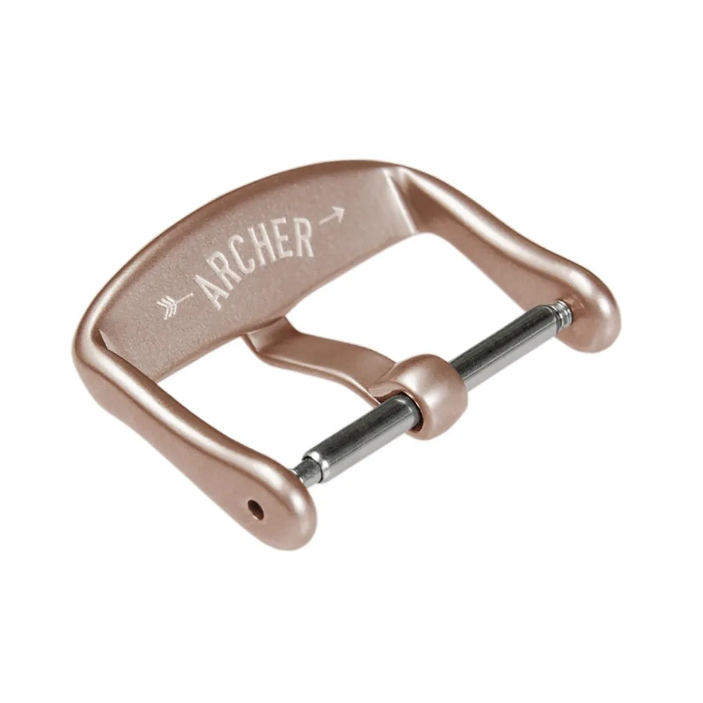 Archer Watch Straps - Fibbie per Cinturini in Acciaio Inossidabile (Oro Rosa Opaco, 18mm) - immagine 3