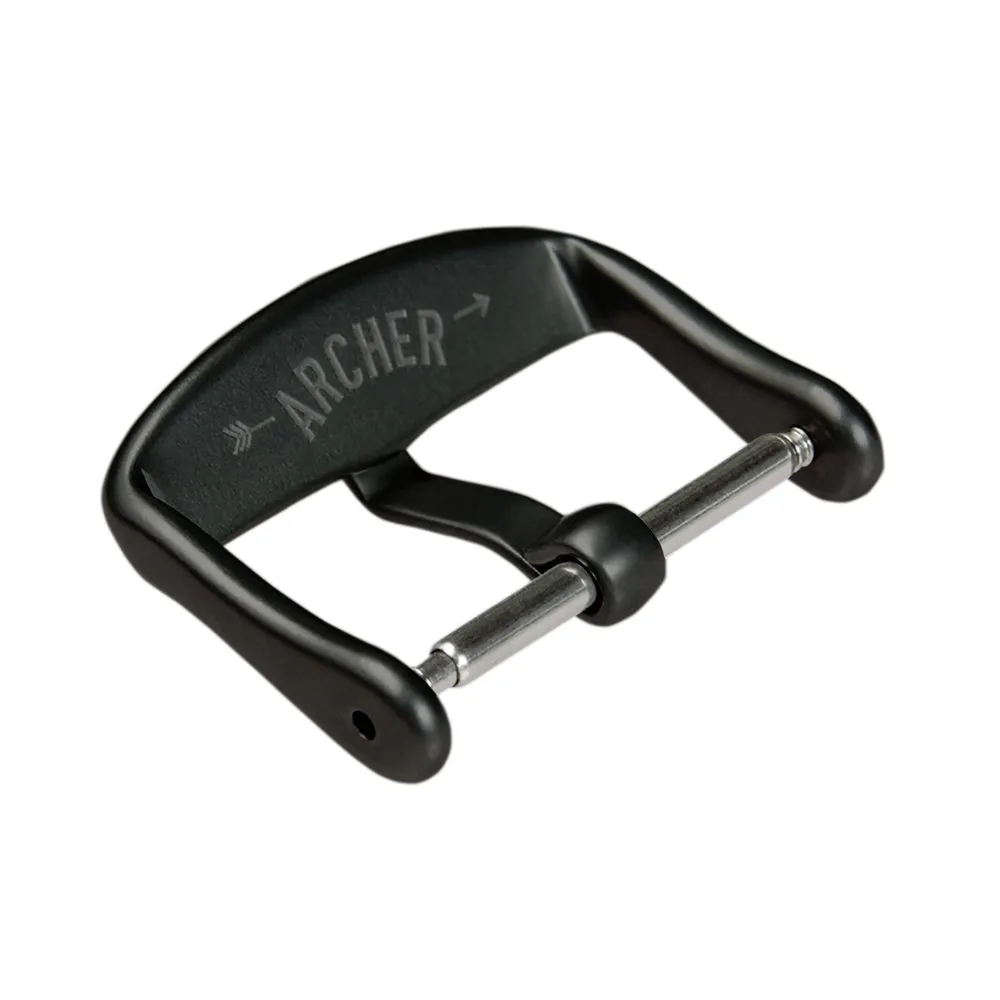 Archer Watch Straps - Fibbie per Cinturini in Acciaio Inossidabile (Nero Opaco, 20mm) - immagine 3