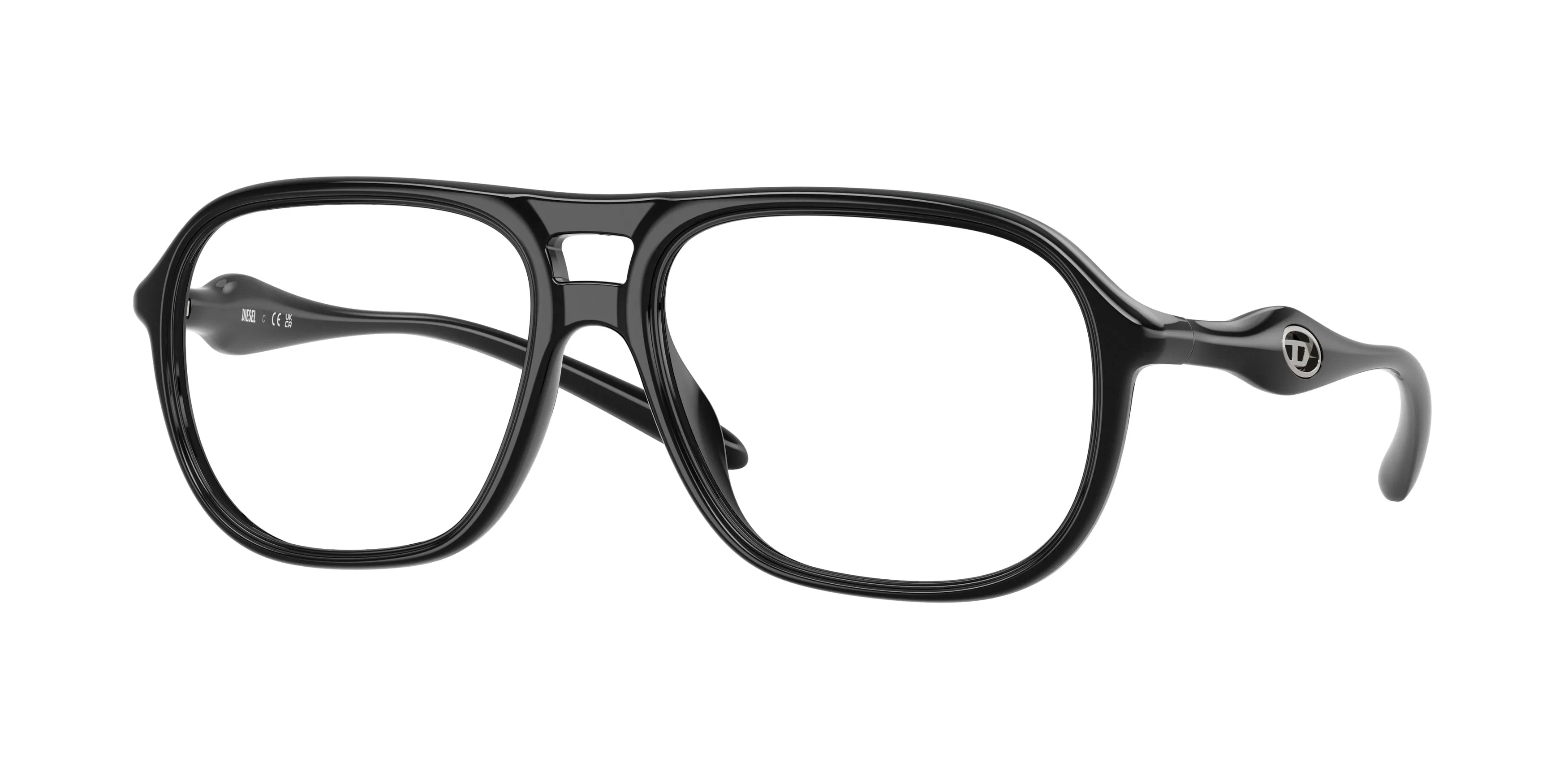 DIESEL DL6008U 2026 Montature da vista Iniettato Nero Blu Rotonda Normale - immagine 1