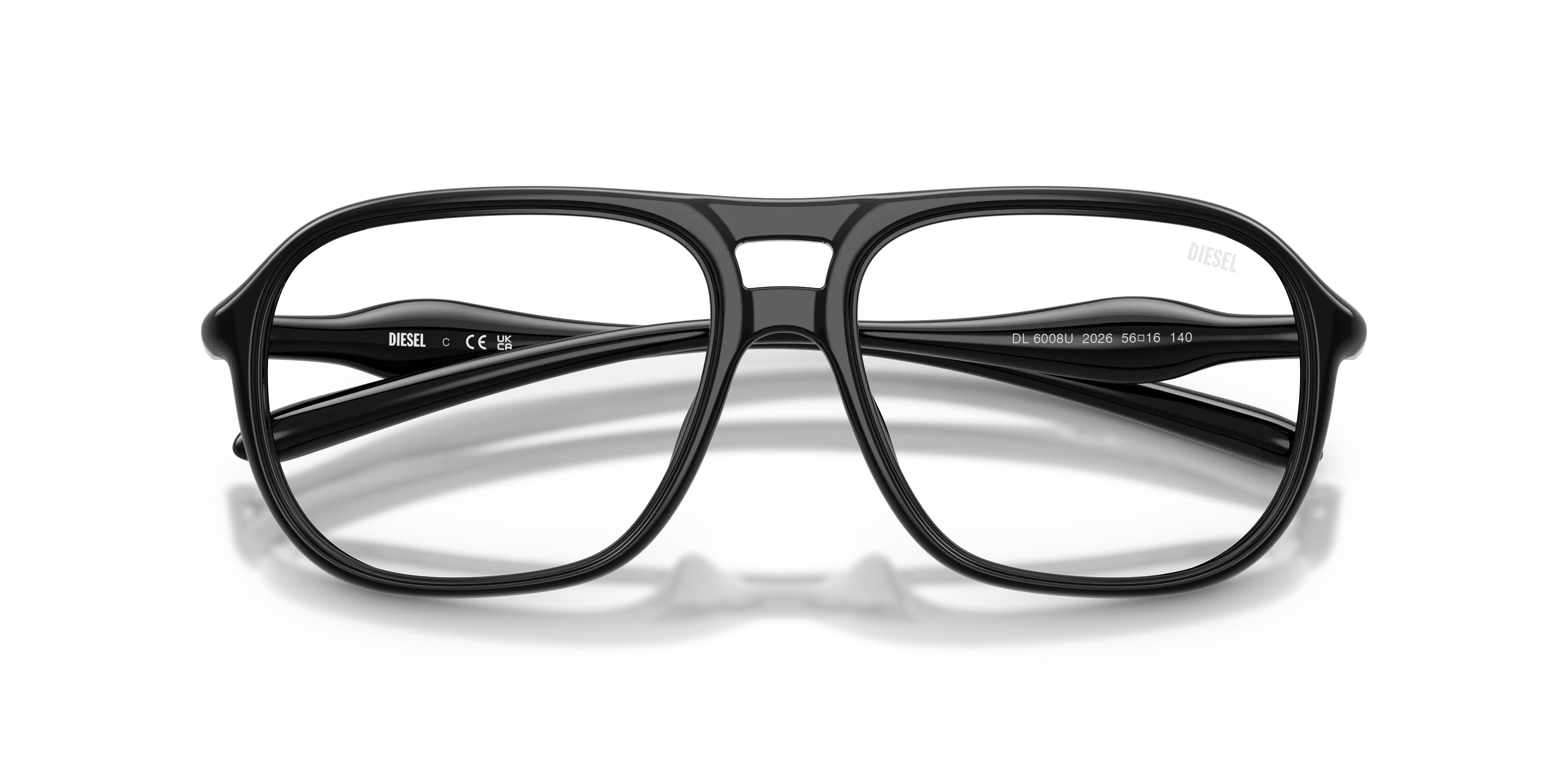 DIESEL DL6008U 2026 Montature da vista Iniettato Nero Blu Rotonda Normale - immagine 2
