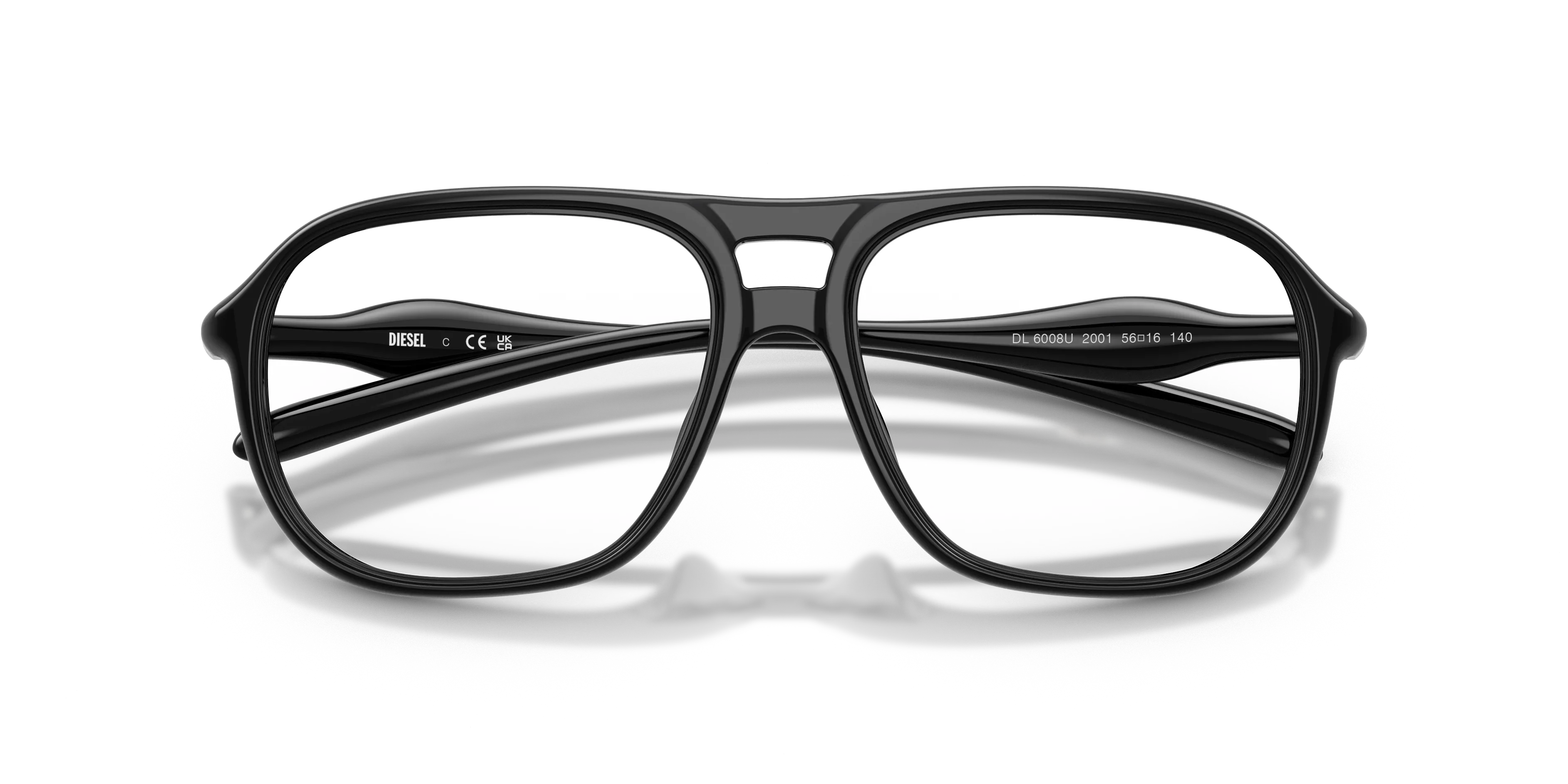 DIESEL DL6008U 2001 Montature da vista Iniettato Nero Rotonda Normale - immagine 2
