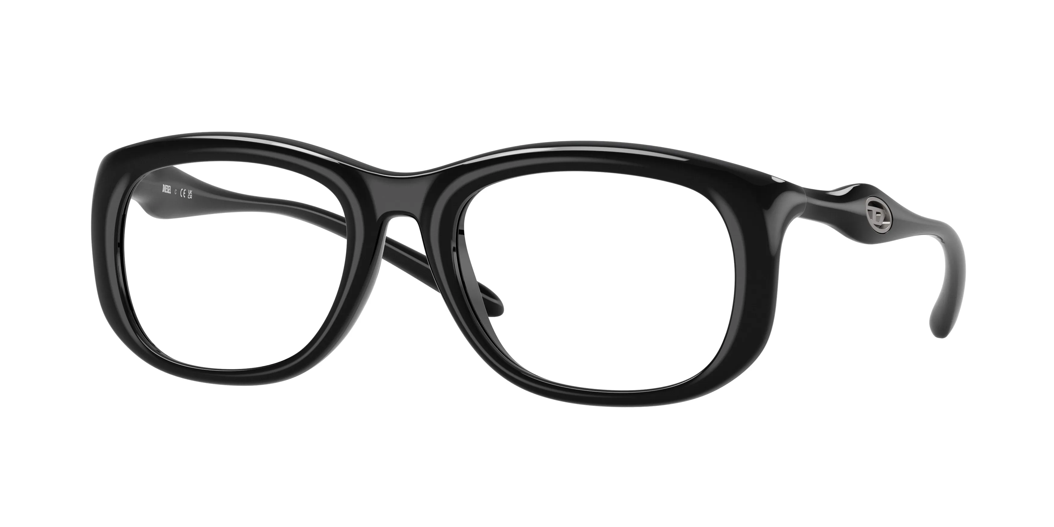 DIESEL DL6006U 2001 Montature da vista Iniettato Nero Rotonda Normale - immagine 1