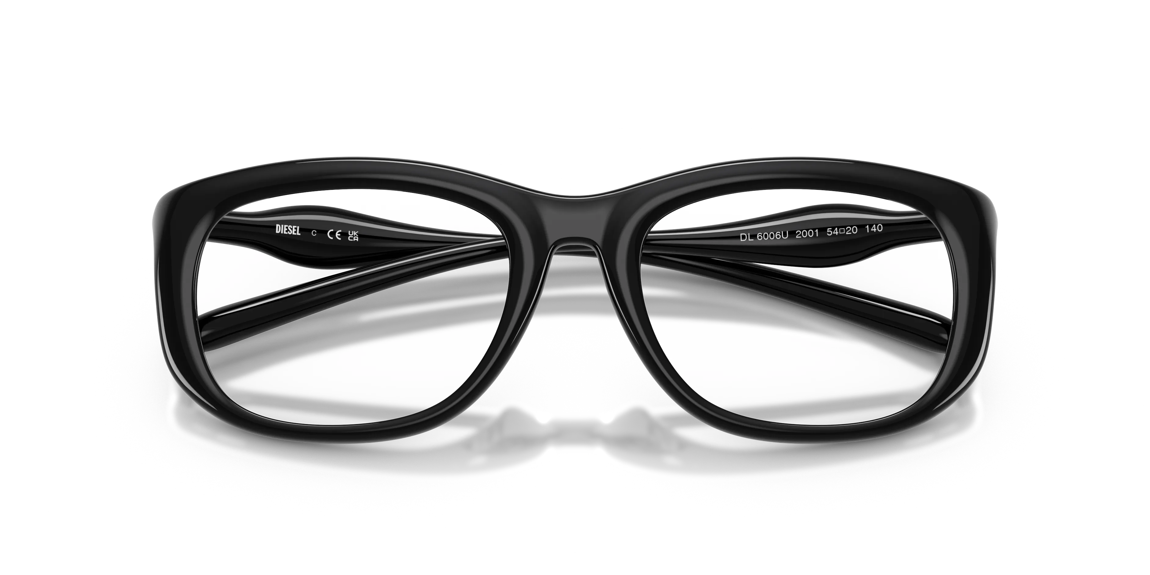 DIESEL DL6006U 2001 Montature da vista Iniettato Nero Rotonda Normale - immagine 2