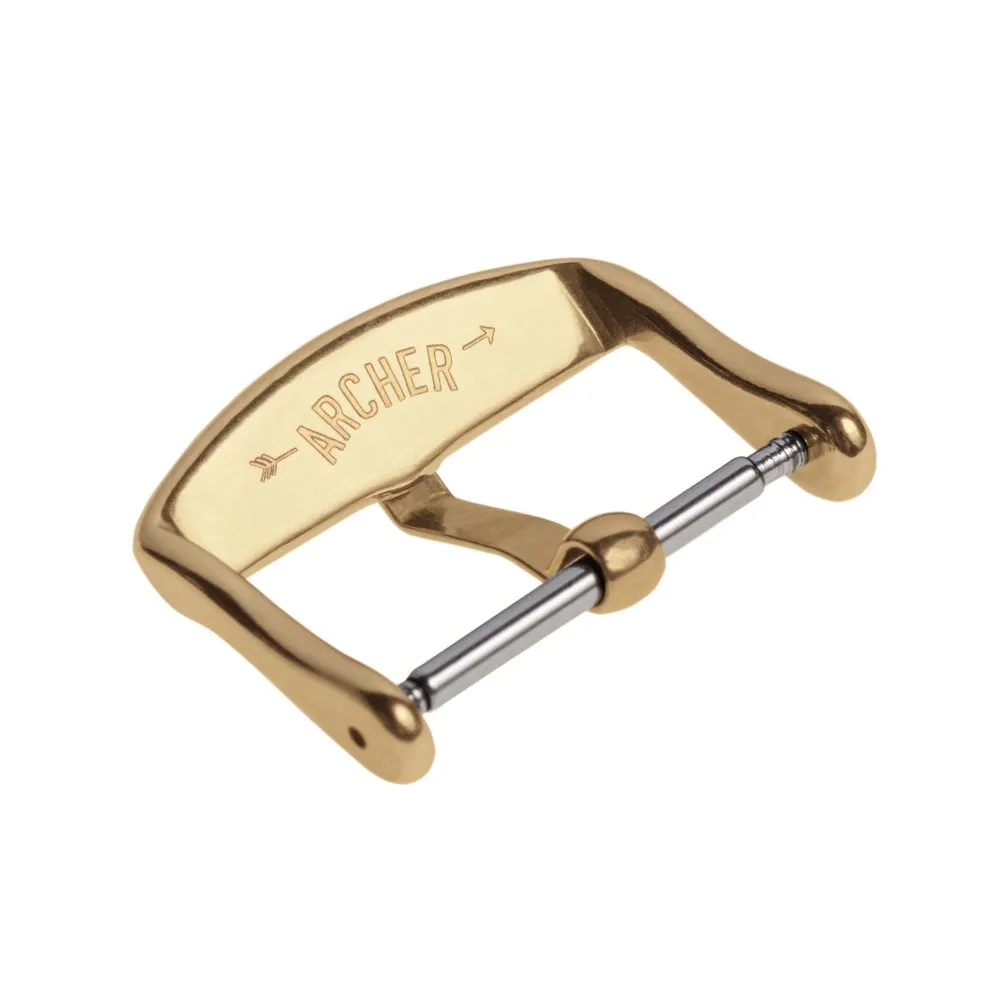 Archer Watch Straps - Fibbie per Cinturini in Acciaio Inossidabile (Oro Lucido, 16mm) - immagine 3