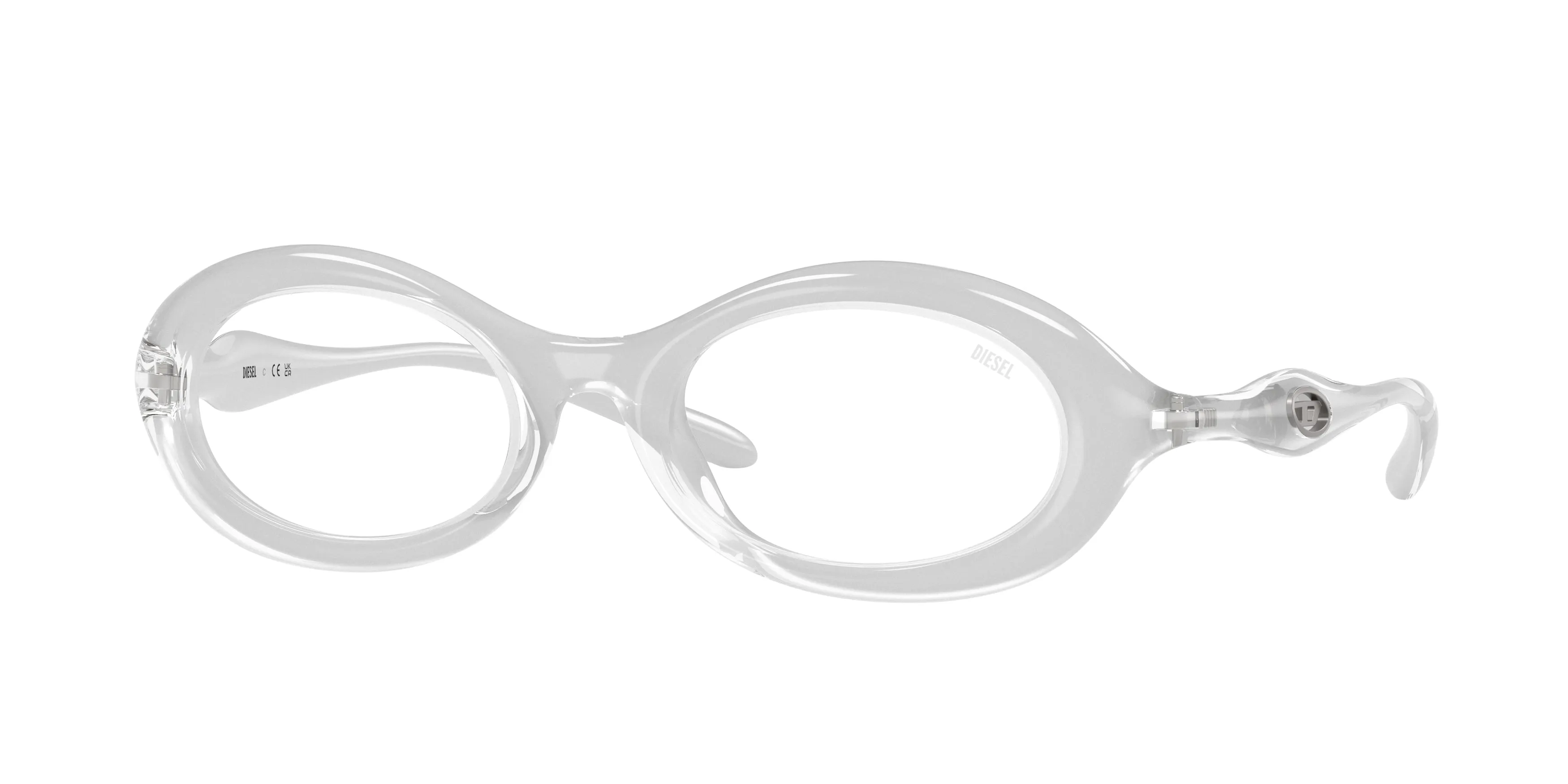 DIESEL DL6005U 2031 Montature da vista Iniettato Trasparente Blu Rotonda Normale - immagine 1