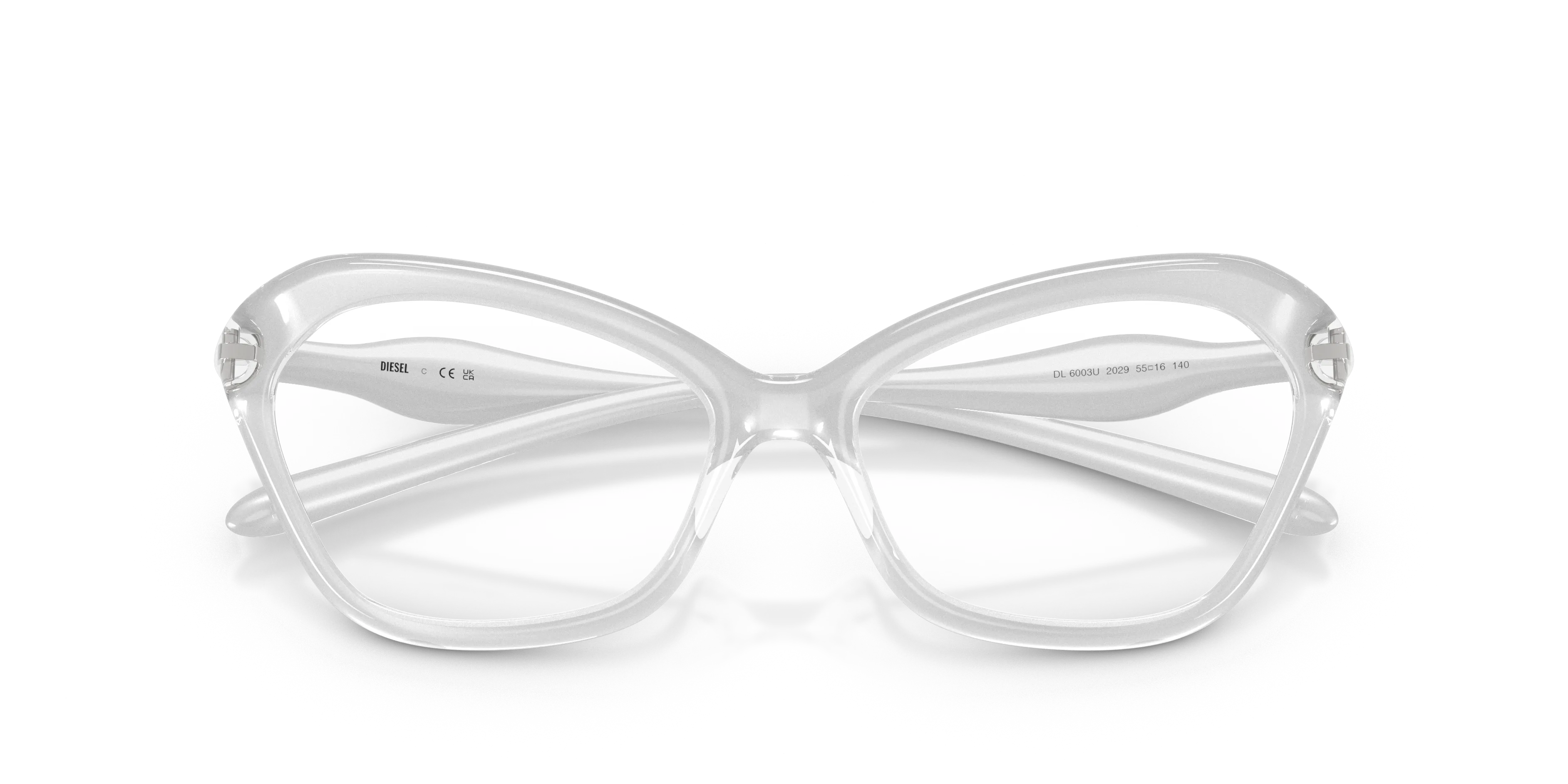 DIESEL DL6003U 2029 Montature da vista Iniettato Argento Cat Eye Normale - immagine 2