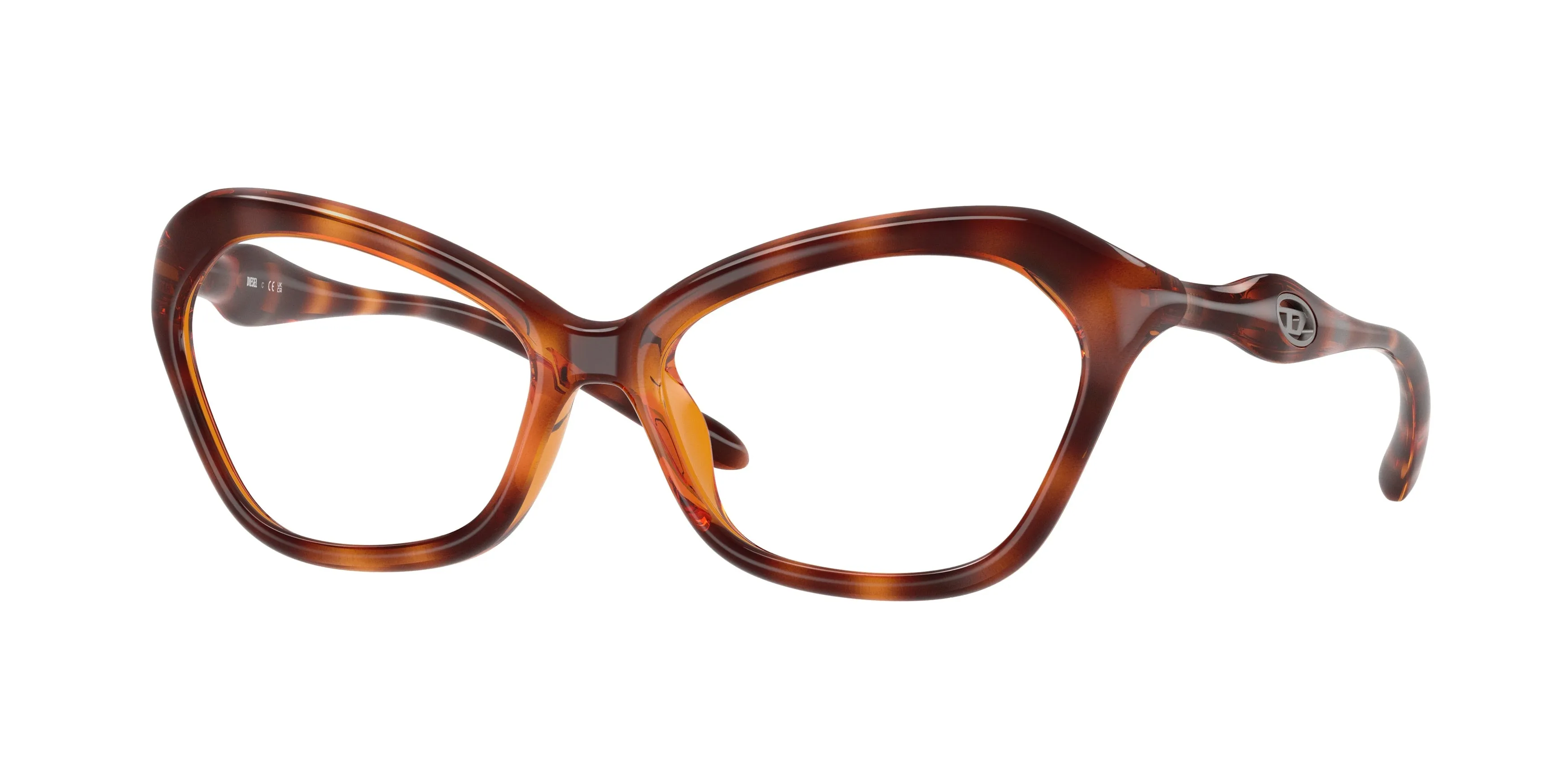 DIESEL DL6003U 2003 Montature da vista Iniettato Tartaruga Cat Eye Normale - immagine 1