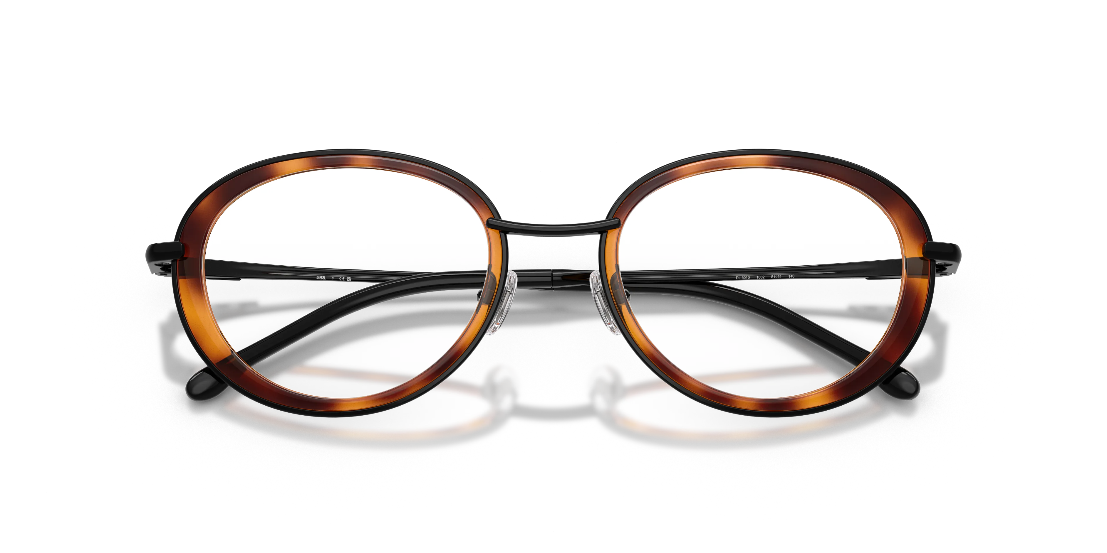 DIESEL DL5010 1002 Montature da vista Metallo Nero Rotonda Normale - immagine 2