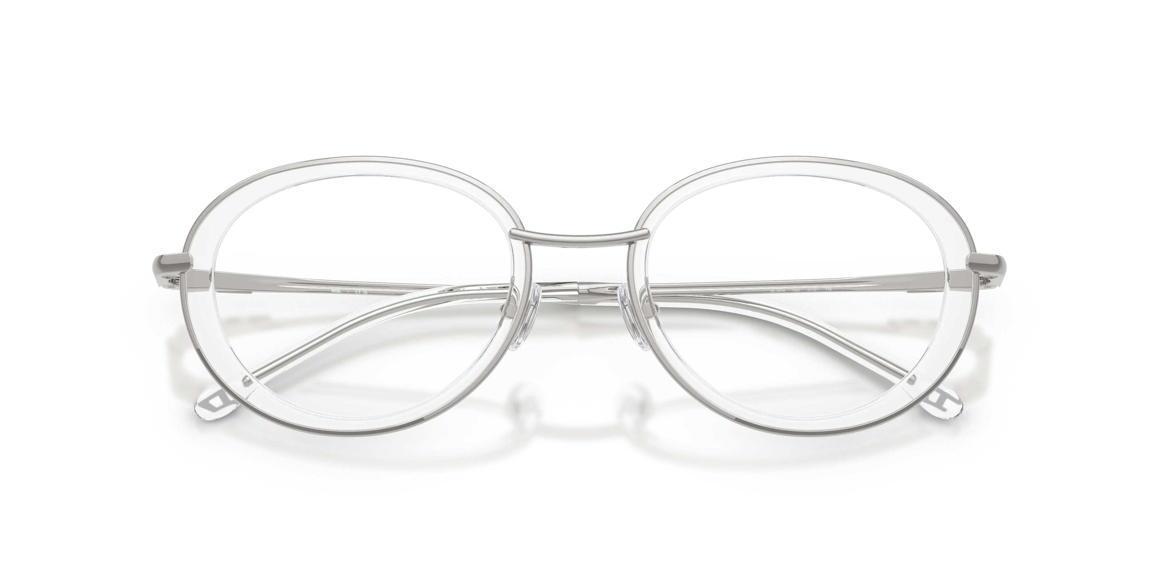 DIESEL DL5010 1001 Montature da vista Metallo Argento Rotonda Normale - immagine 2