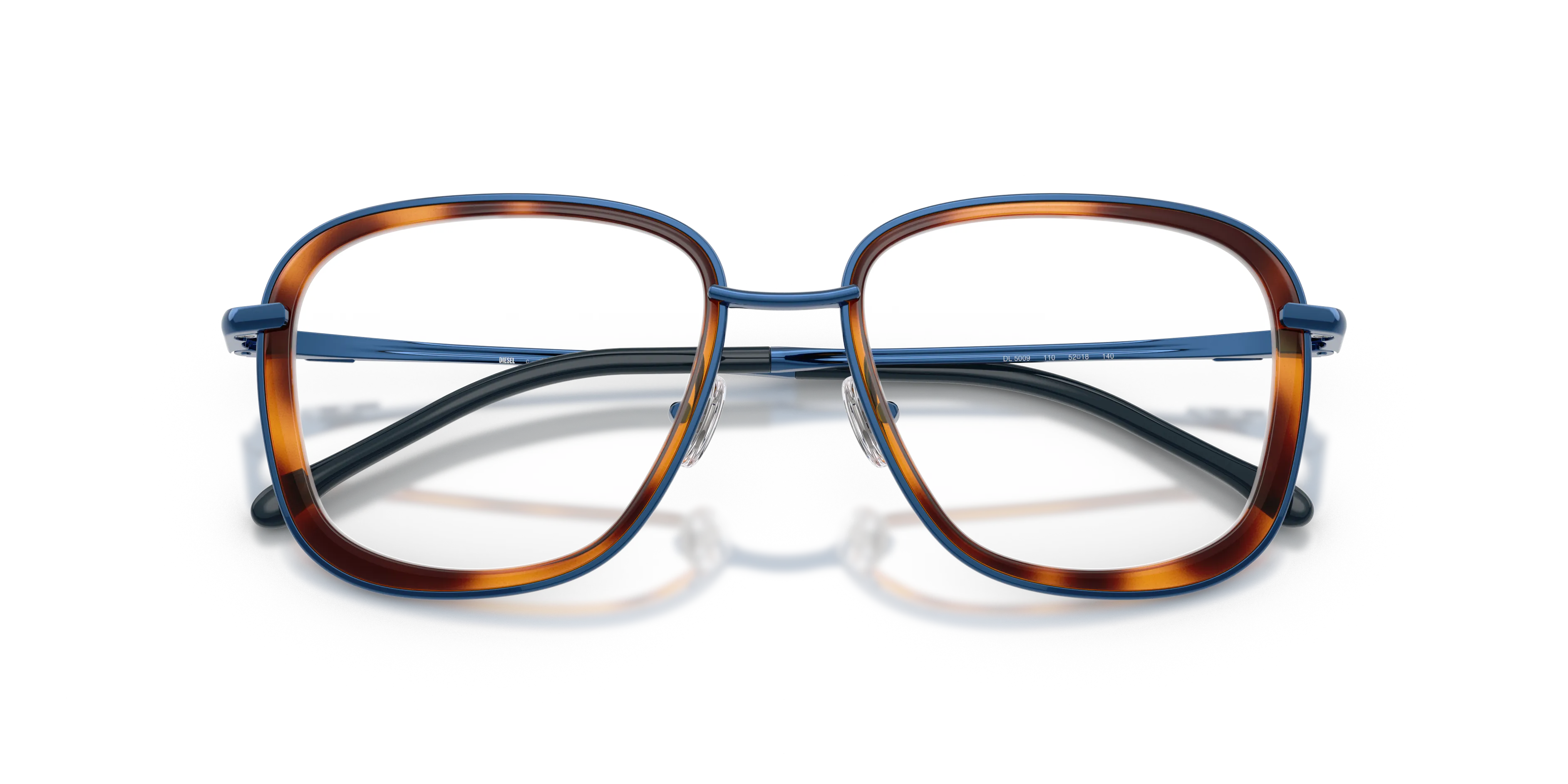 DIESEL DL5009 110 Montature da vista Metallo Blu Rotonda Normale - immagine 2