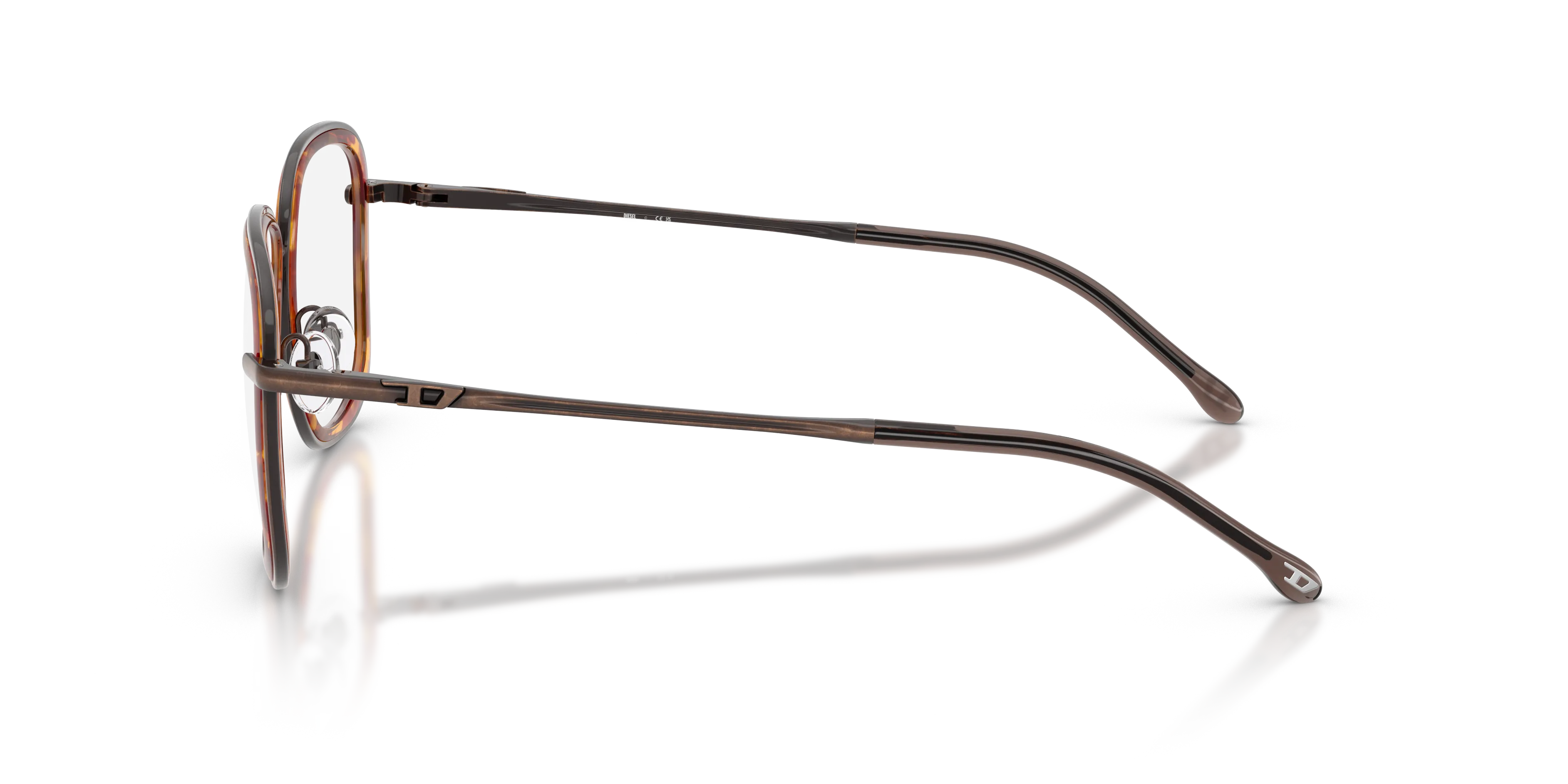 DIESEL DL5009 105 Montature da vista Metallo Bronzo Rotonda Normale - immagine 4