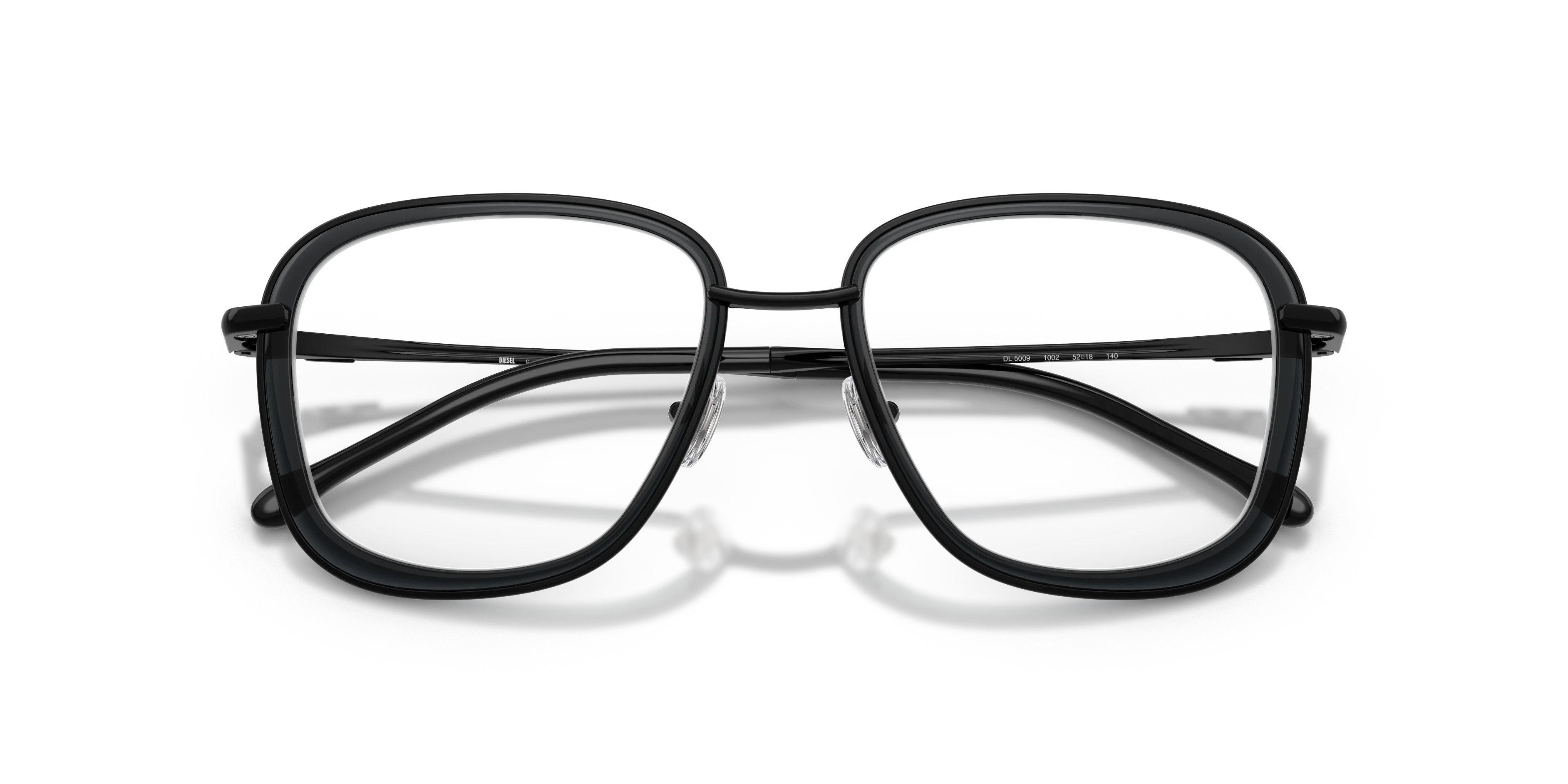 DIESEL DL5009 1002 Montature da vista Metallo Nero Rotonda Normale - immagine 2