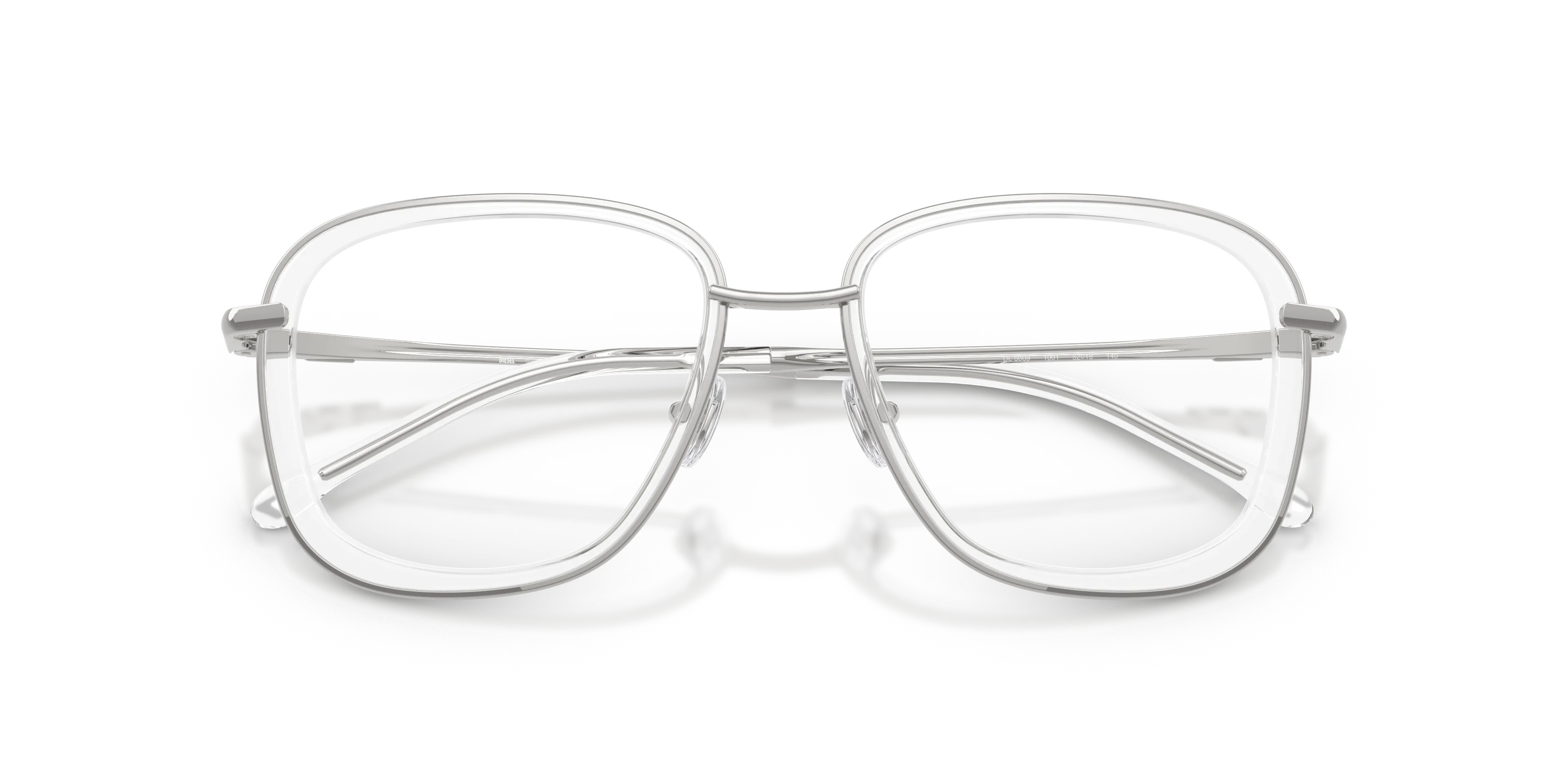 DIESEL DL5009 1001 Montature da vista Metallo Argento Rotonda Normale - immagine 2