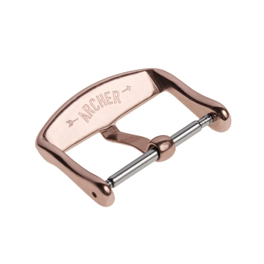 Archer Watch Straps - Fibbie per Cinturini in Acciaio Inossidabile (Oro Rosa Lucido, 19mm) - immagine 3