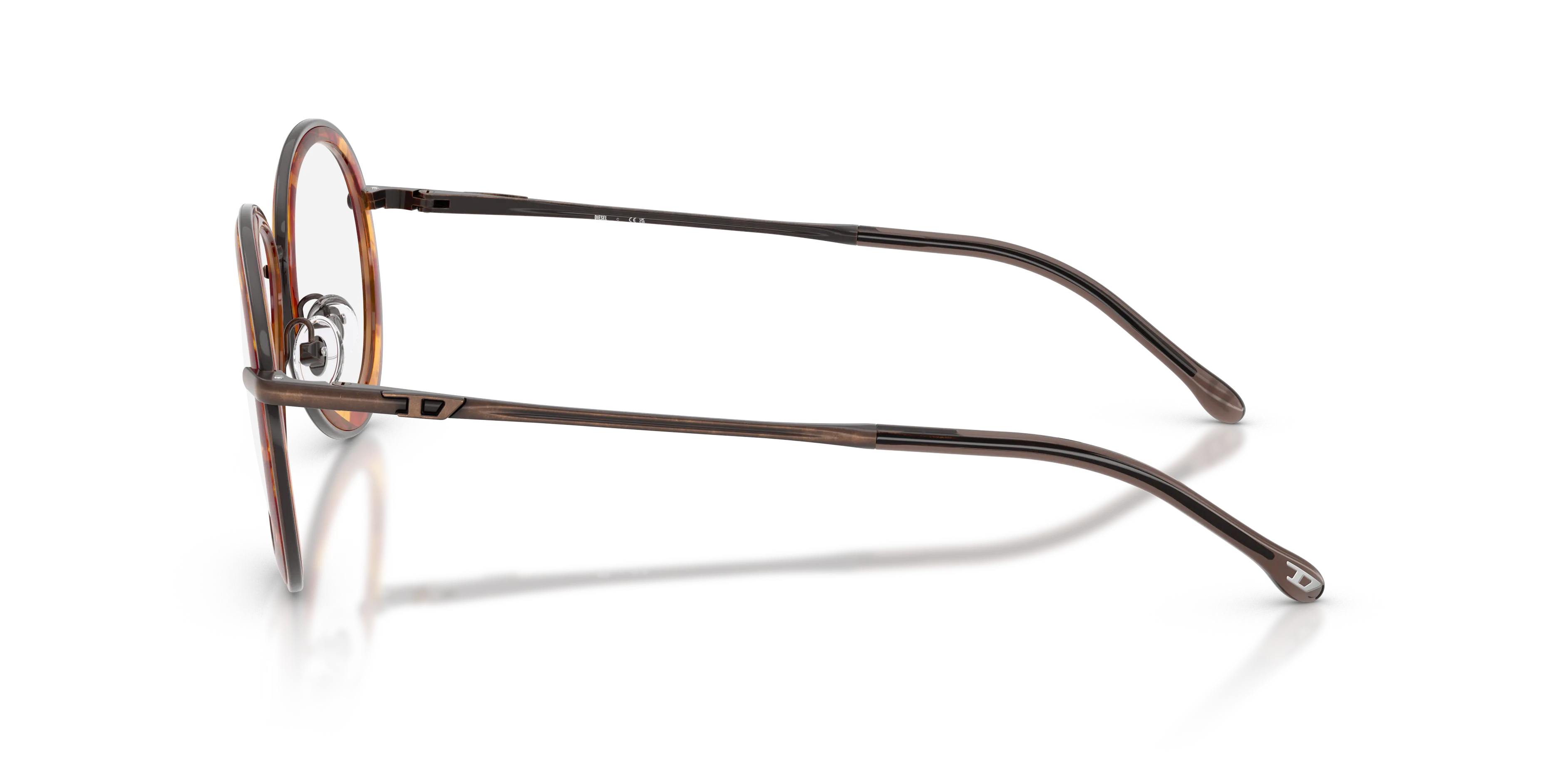 DIESEL DL5007 105 Montature da vista Metallo Bronzo Rotonda Normale - immagine 4