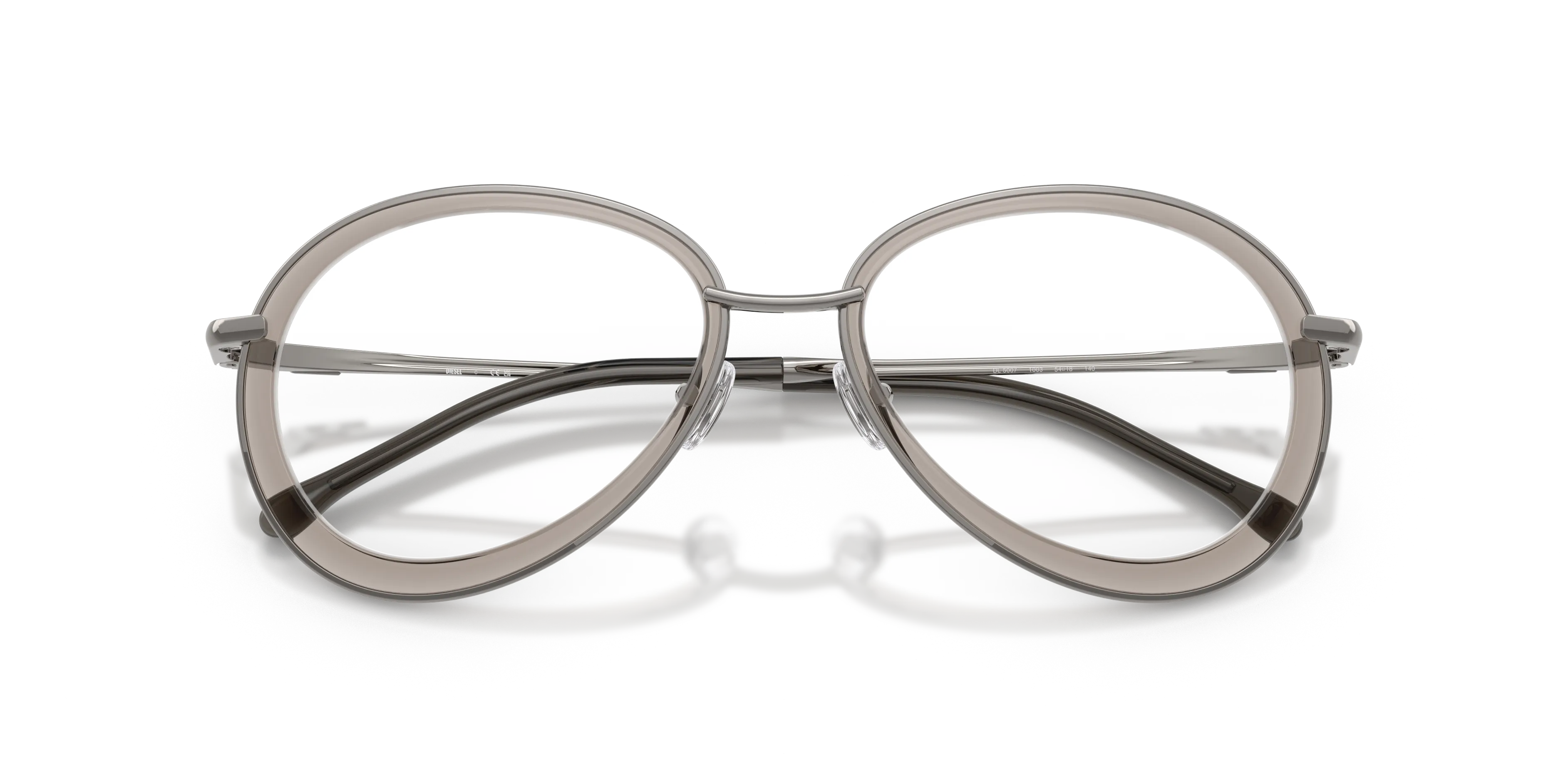 DIESEL DL5007 1003 Montature da vista Metallo Grigio Rotonda Normale - immagine 2