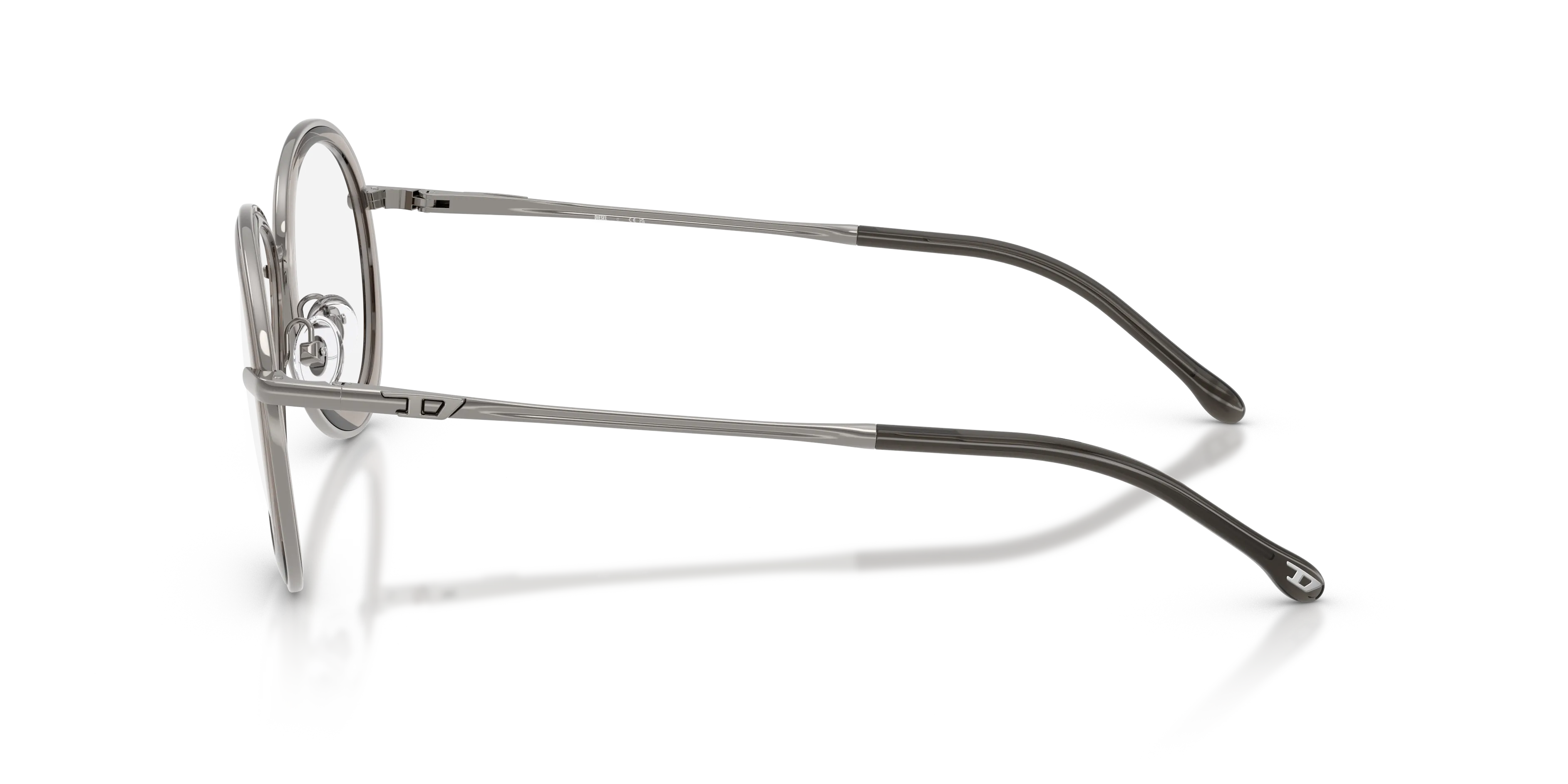 DIESEL DL5007 1003 Montature da vista Metallo Grigio Rotonda Normale - immagine 4