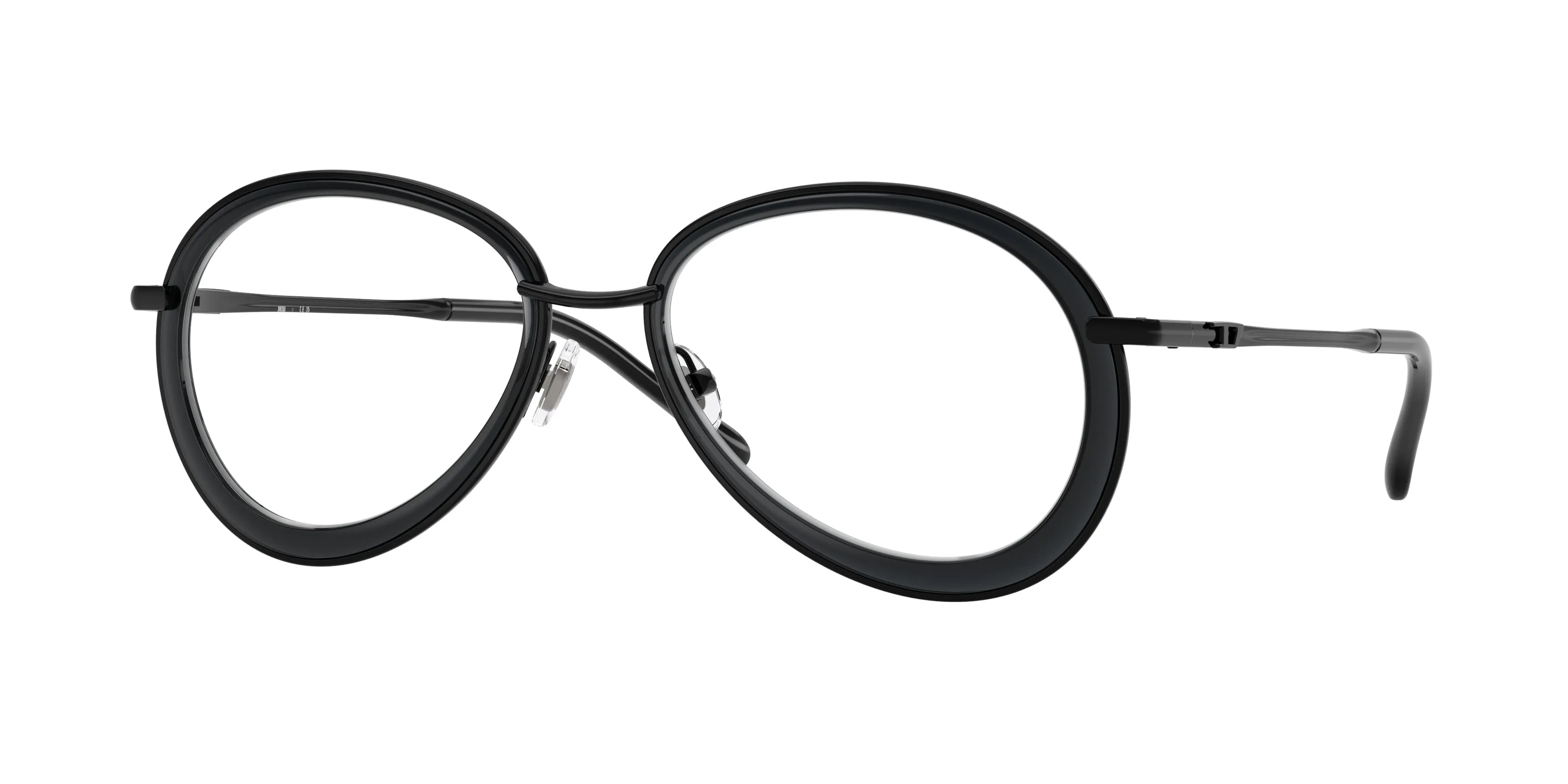 DIESEL DL5007 1002 Montature da vista Metallo Nero Rotonda Normale - immagine 1