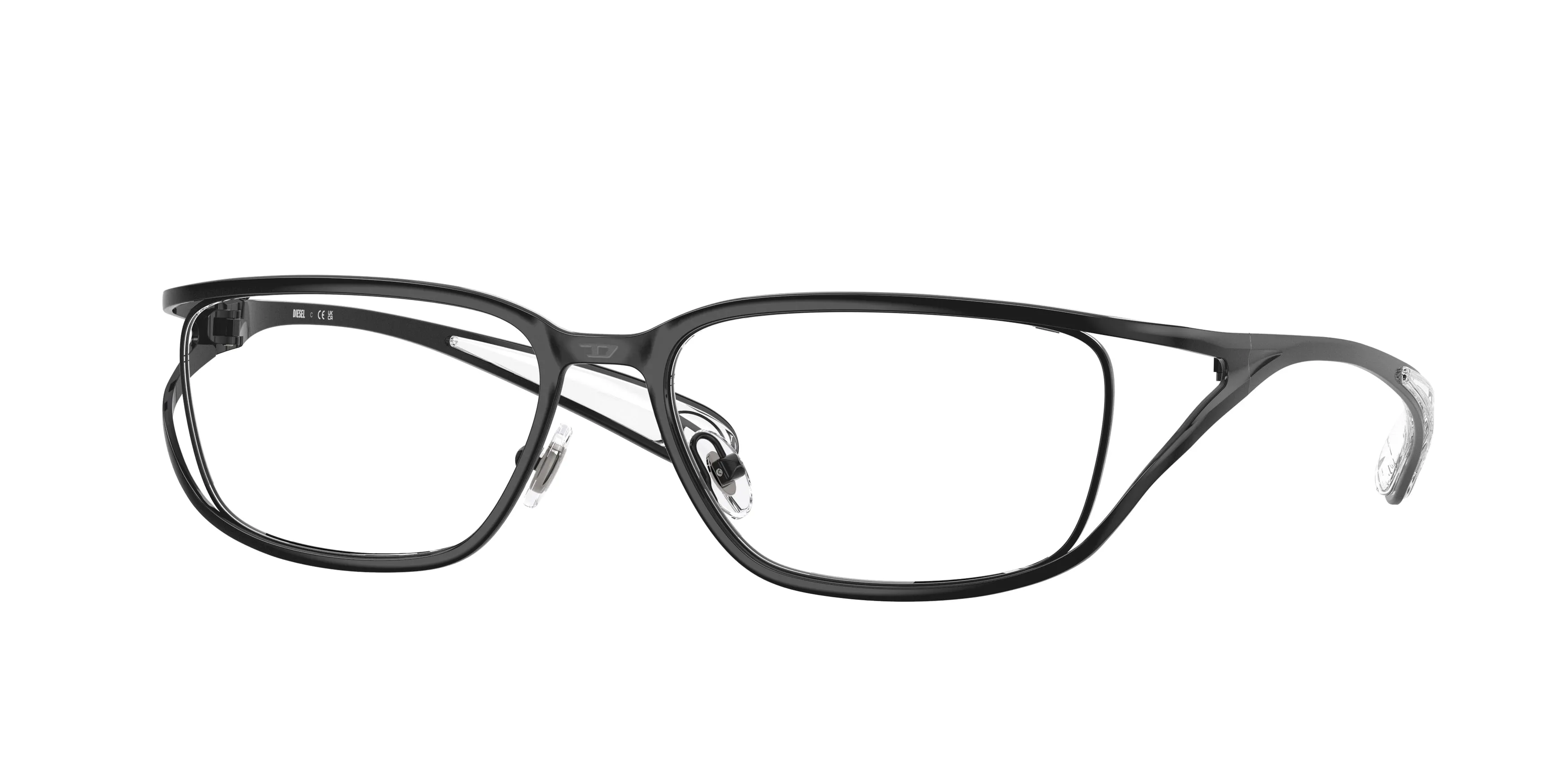 DIESEL DL5006 1002 Montature da vista Metallo Nero Squadrata Normale - immagine 1