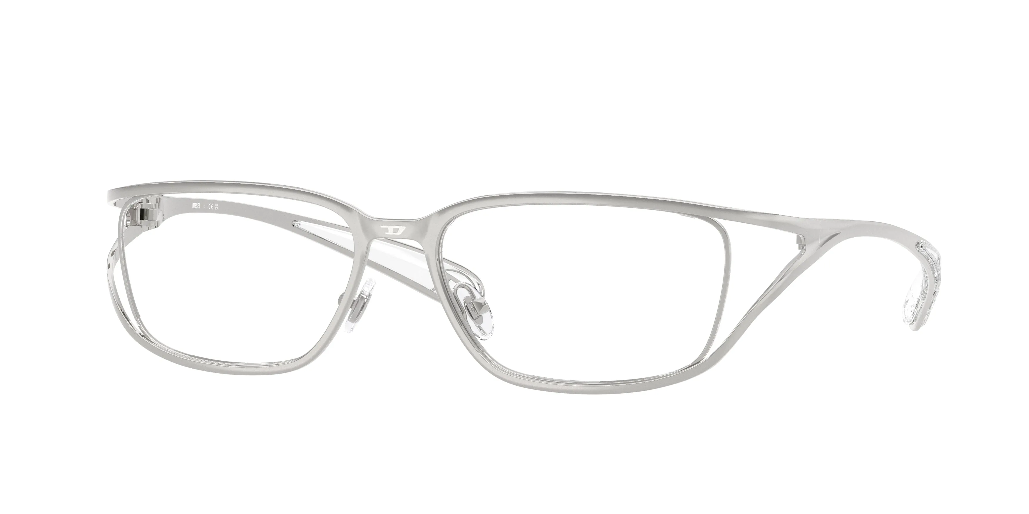 DIESEL DL5006 1001 Montature da vista Metallo Argento Squadrata Normale - immagine 1
