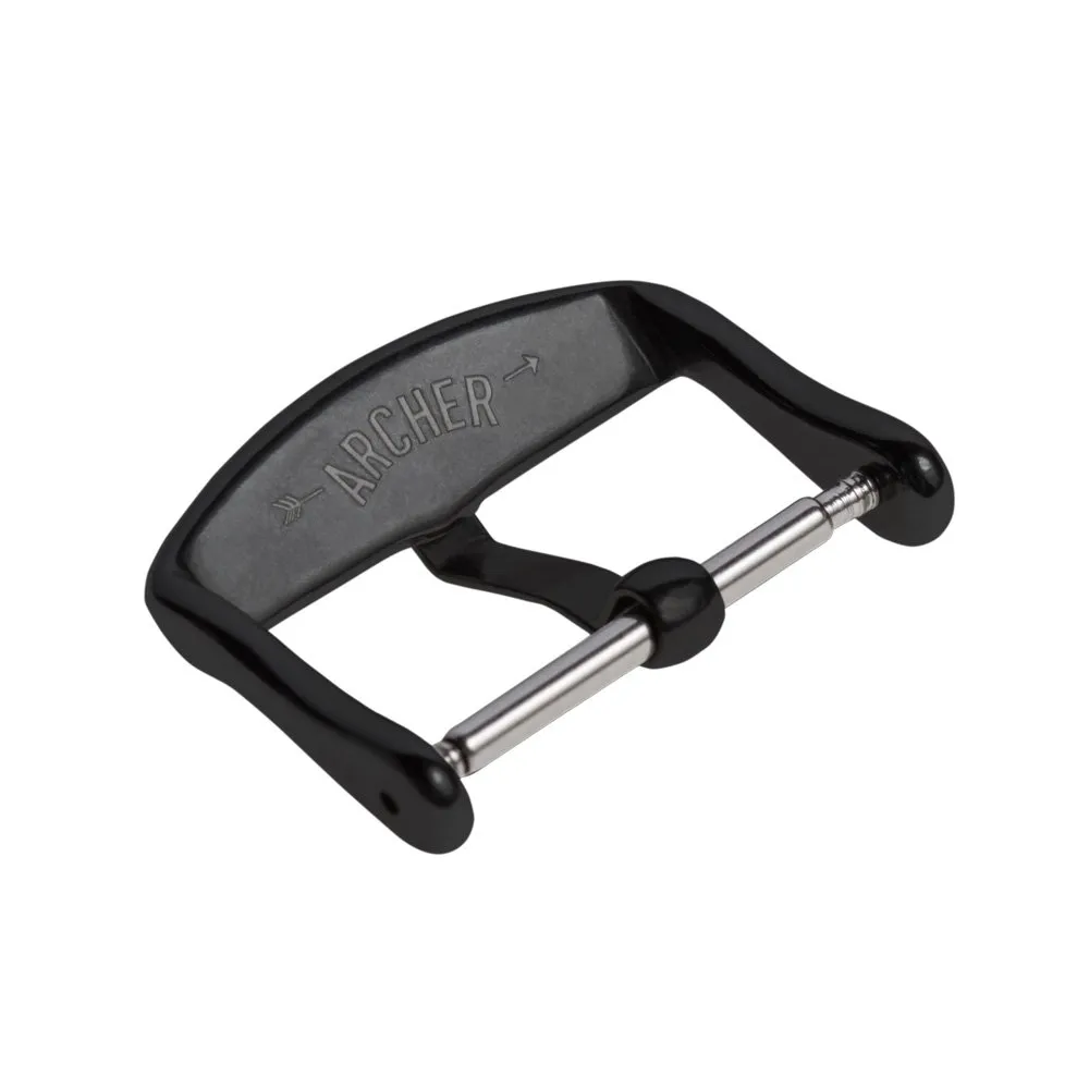 Archer Watch Straps - Fibbie per Cinturini in Acciaio Inossidabile (Nero Lucido, 21mm) - immagine 3