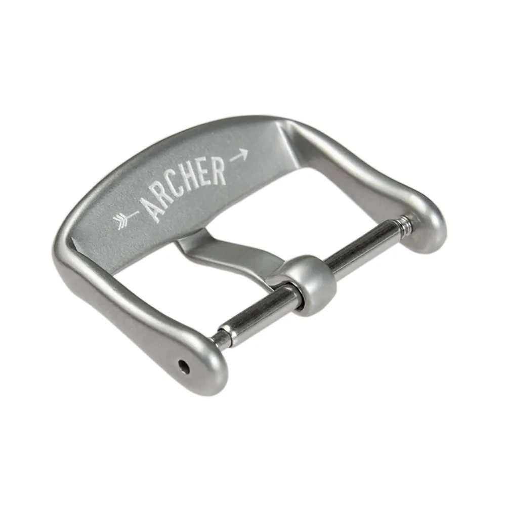 Archer Watch Straps - Fibbie per Cinturini in Acciaio Inossidabile (Argento Opaco, 21mm) - immagine 3