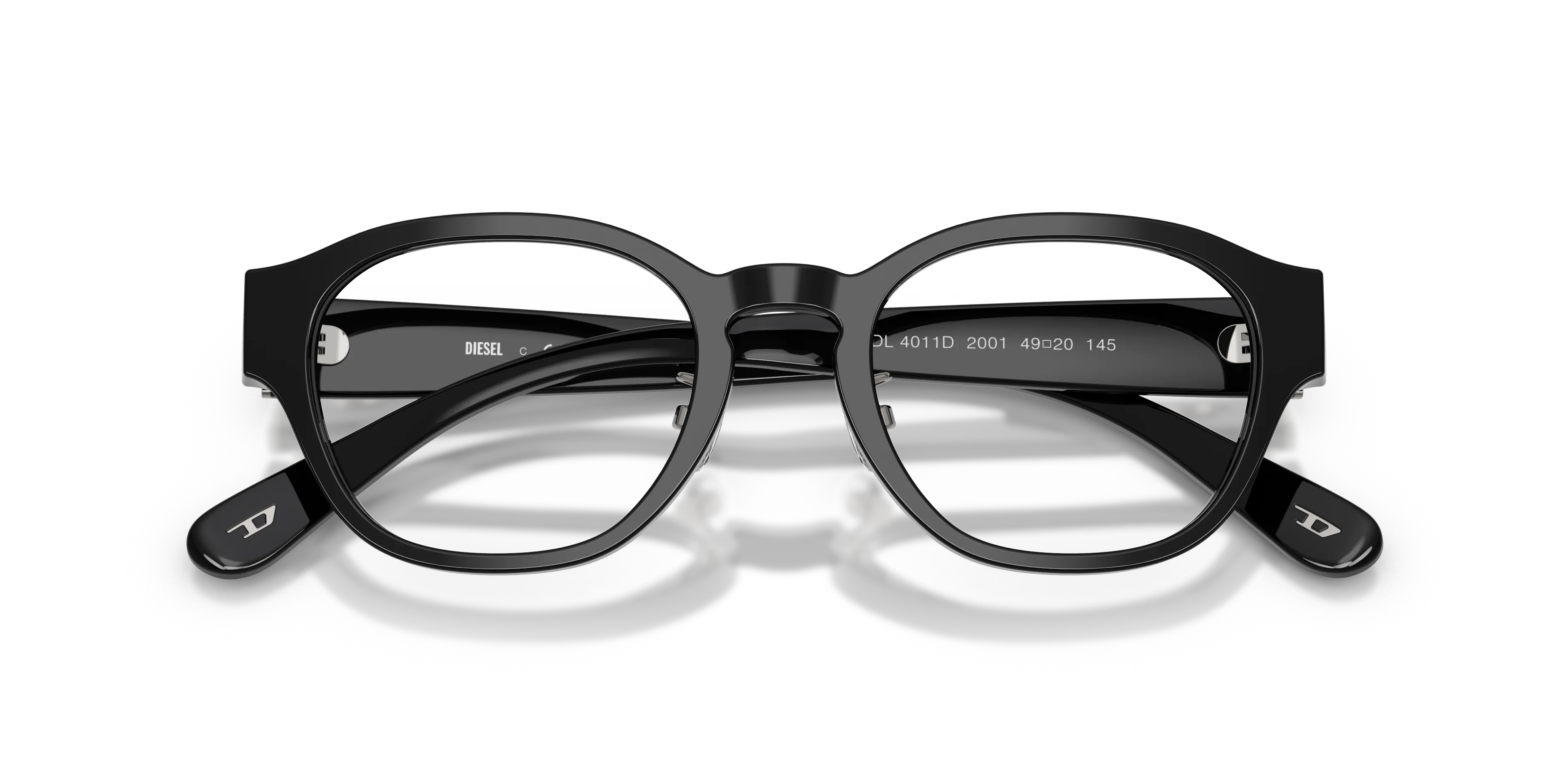 DIESEL DL4011D 2001 Montature da vista Acetato Nero Squadrata Normale - immagine 2