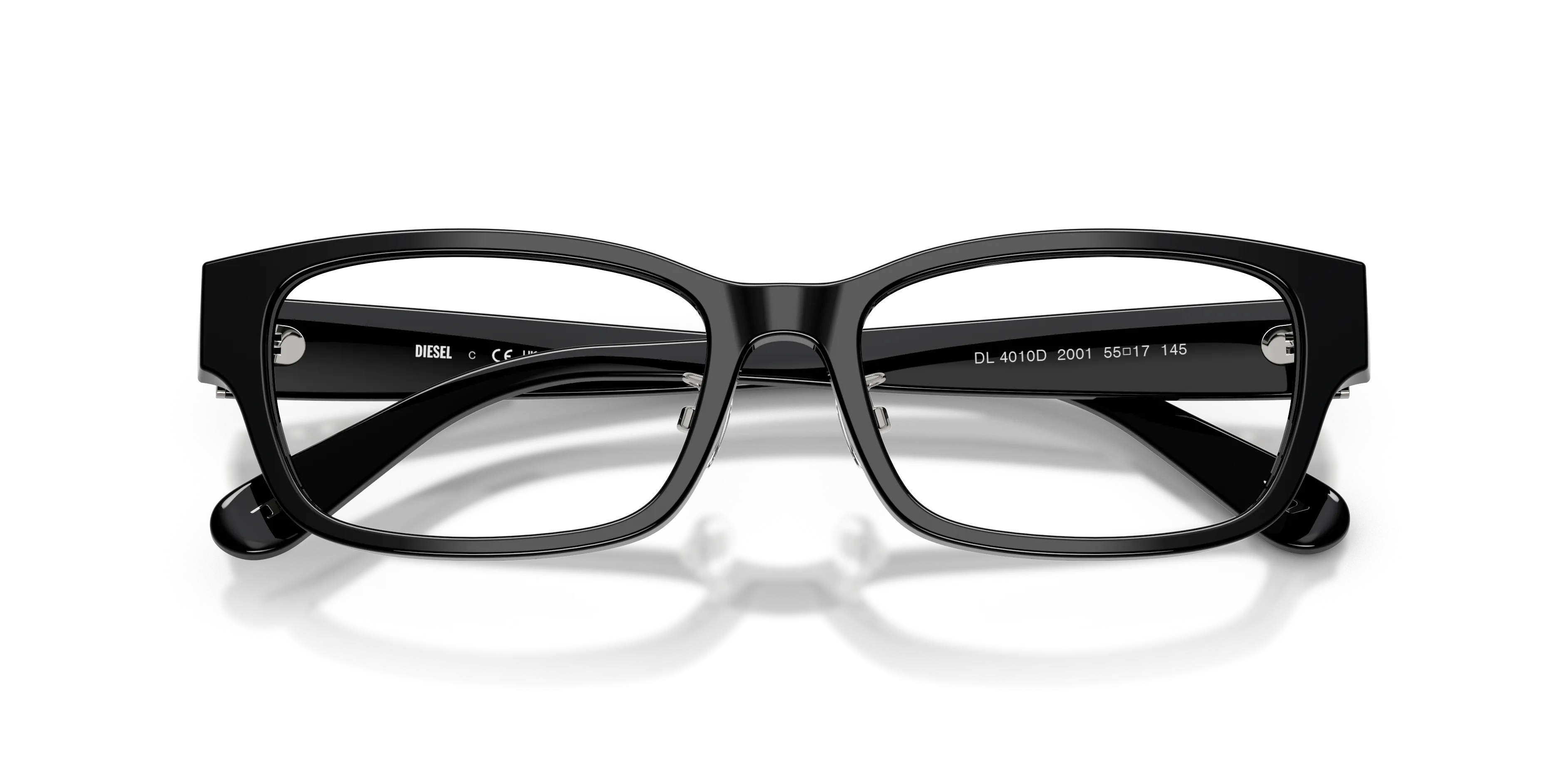 DIESEL DL4010D 2001 Montature da vista Acetato Nero Squadrata Normale - immagine 2