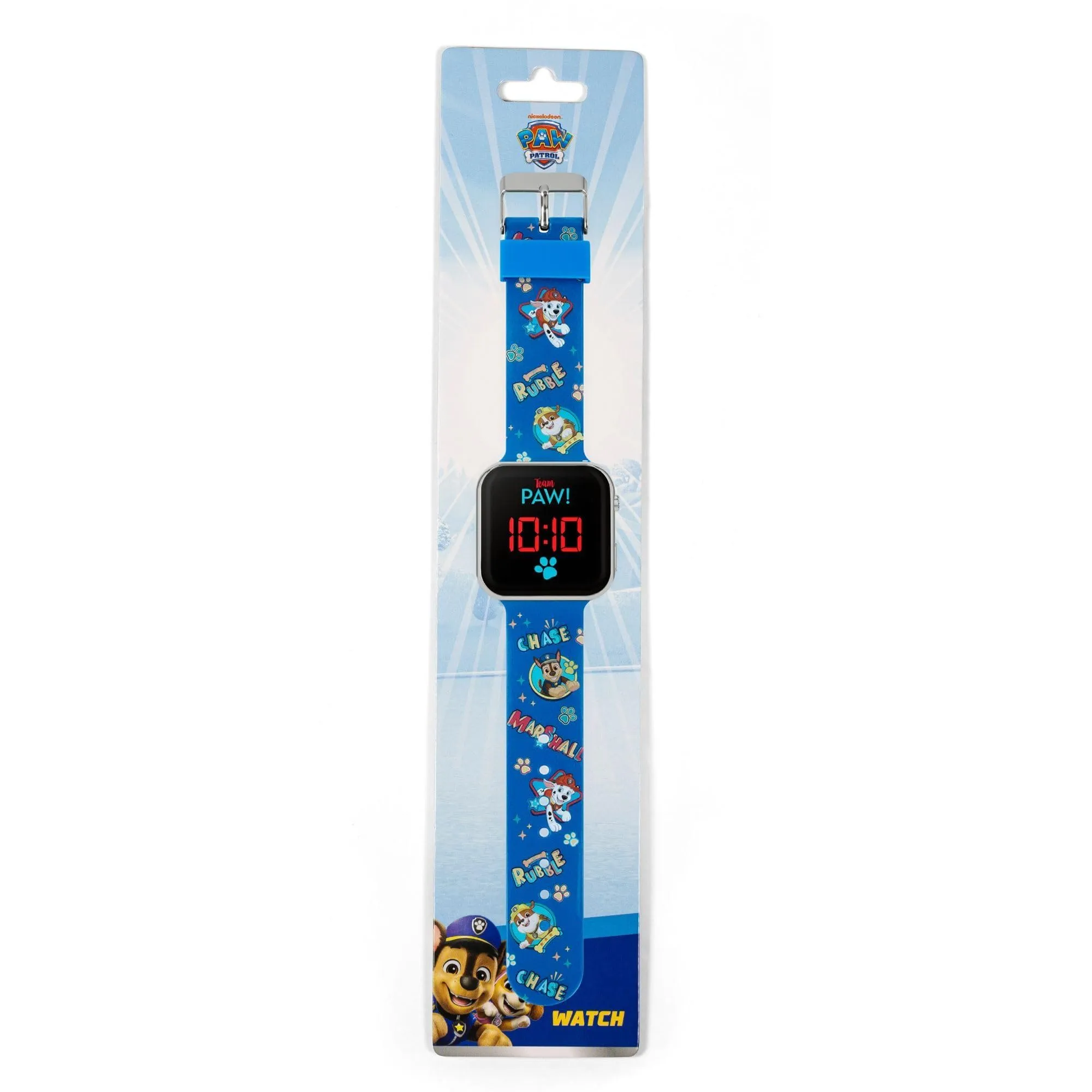 Paw Patrol Orologio al quarzo digitale unisex per bambini con cinturino in silicone PAW4354, Blu, cinturino - immagine 6