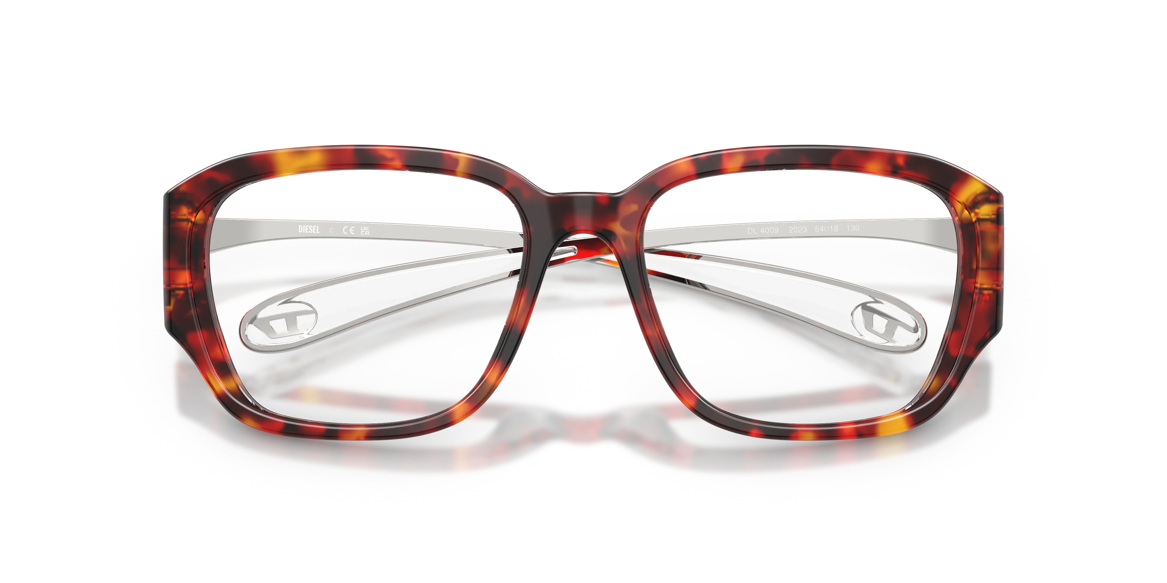 DIESEL DL4009 2023 Montature da vista Acetato Rosso Squadrata Normale - immagine 2