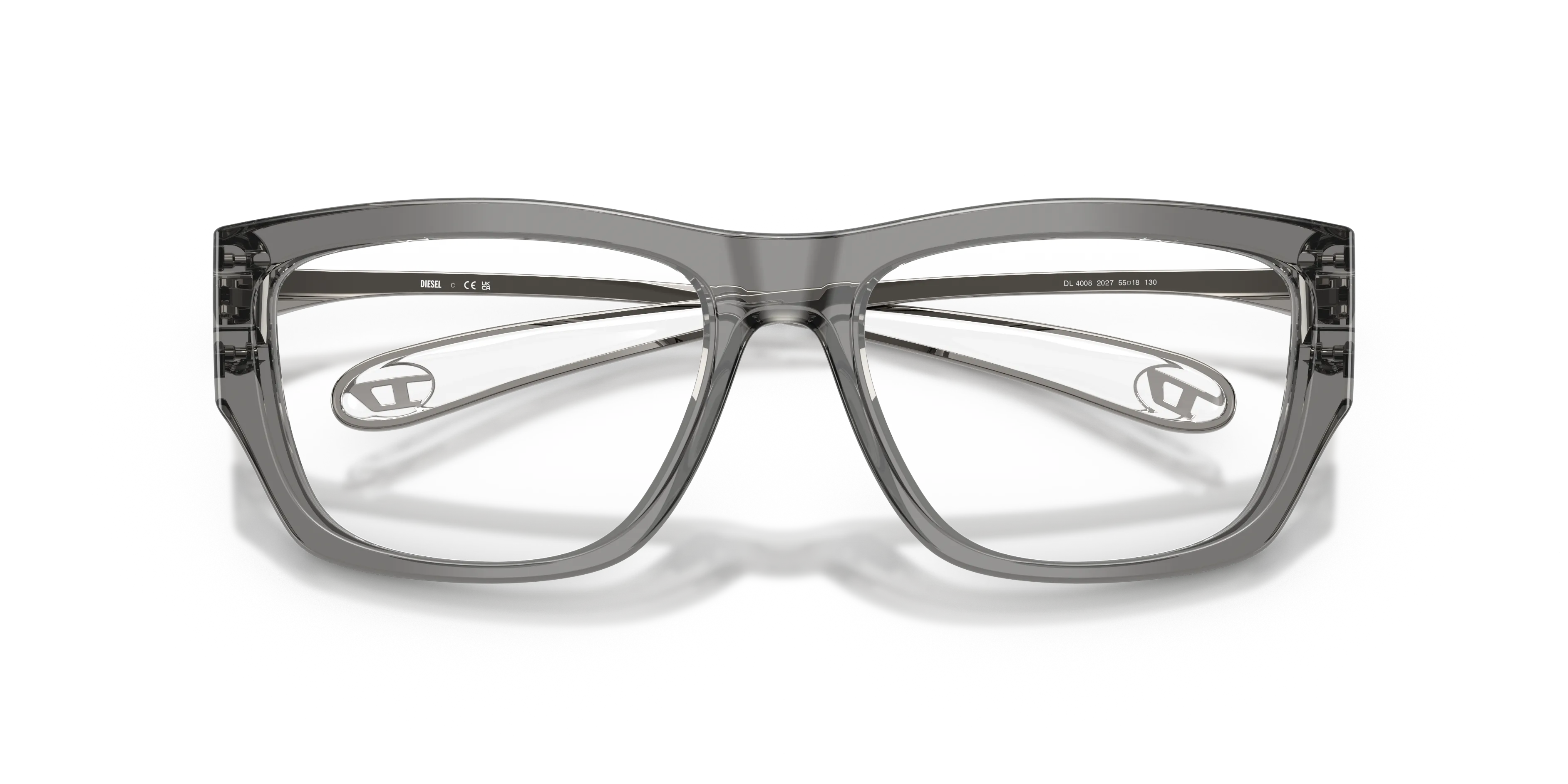 DIESEL DL4008 2027 Montature da vista Acetato Grigio Squadrata Normale - immagine 2