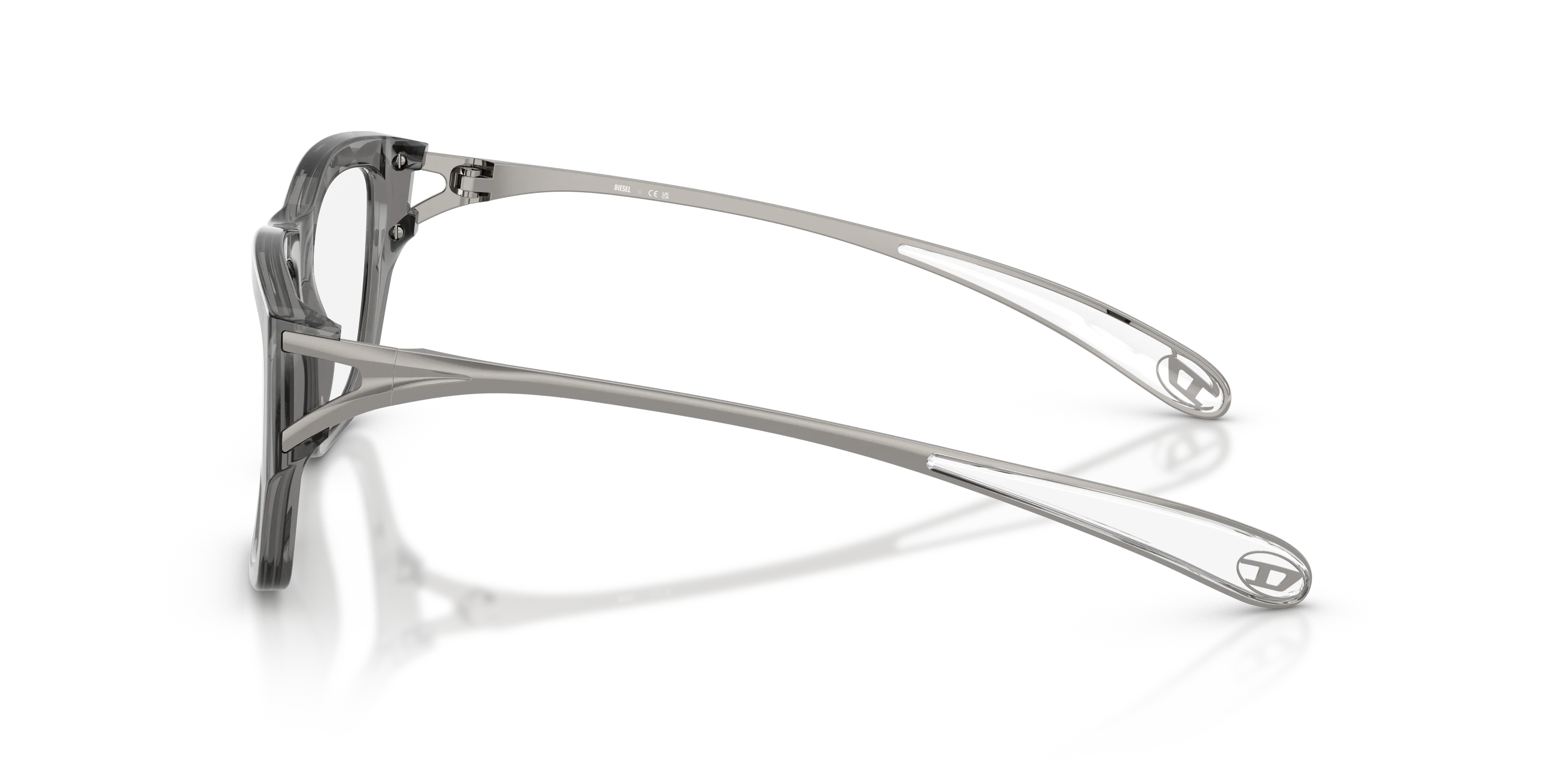 DIESEL DL4008 2027 Montature da vista Acetato Grigio Squadrata Normale - immagine 4