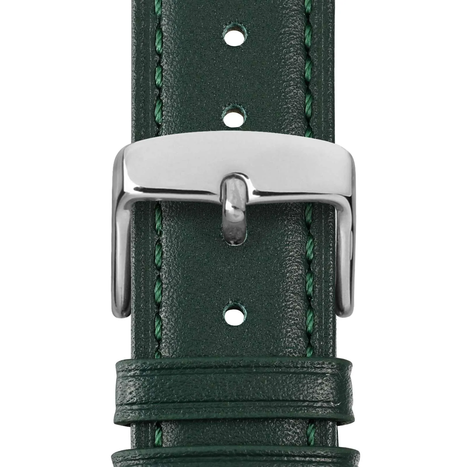 WOCCI 22mm Vintage Cinturino Orologio in Pelle con Fibbia Argento, Cinturino di Ricambio (Verde Scuro) - immagine 9