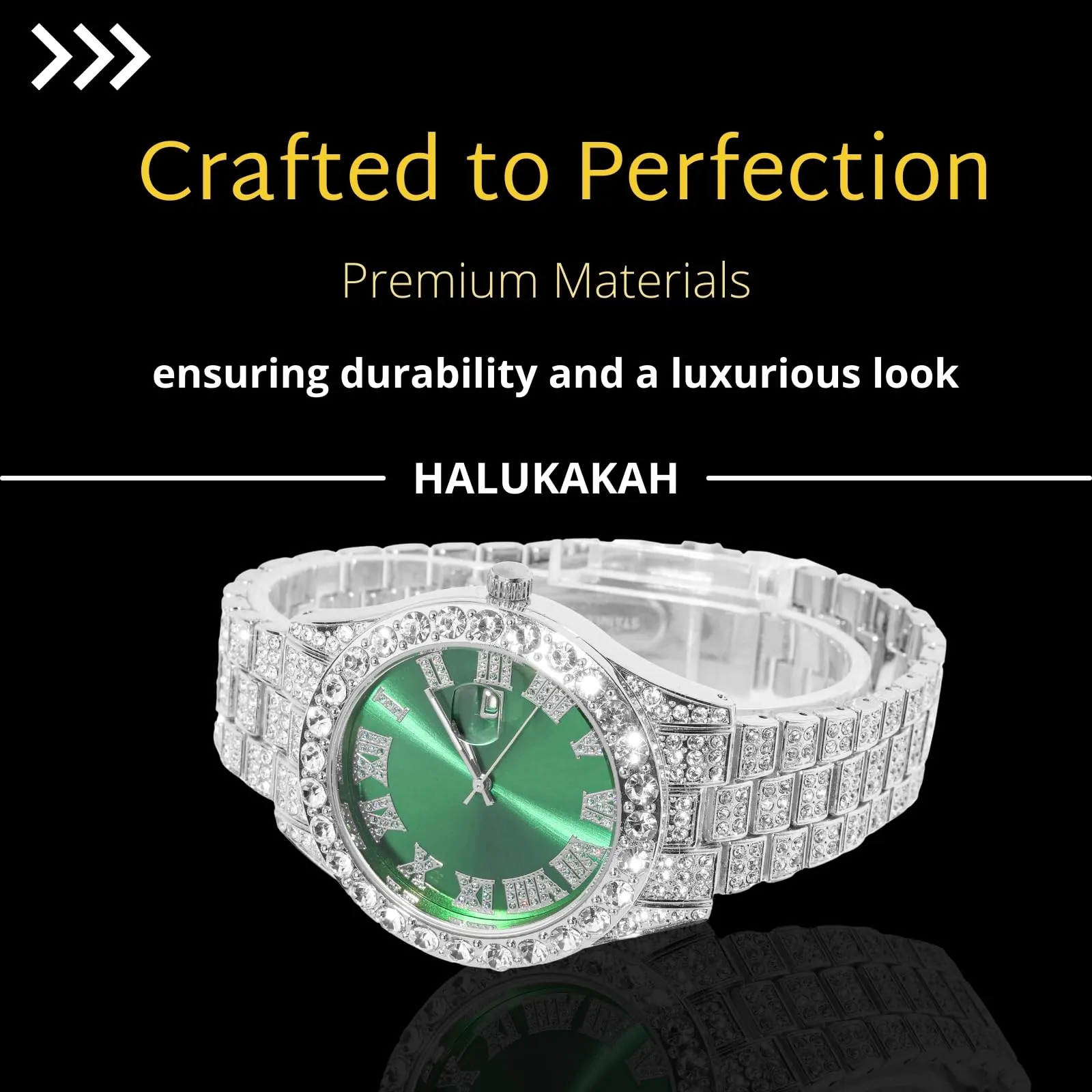 HALUKAKAH Orologio con Diamanti per Bambini - Placcato Platino - immagine 4