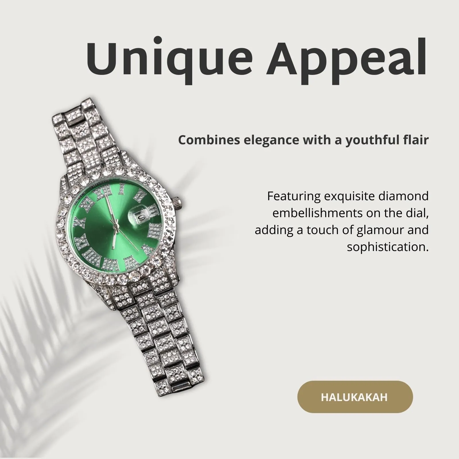 HALUKAKAH Orologio con Diamanti per Bambini - Placcato Platino - immagine 5