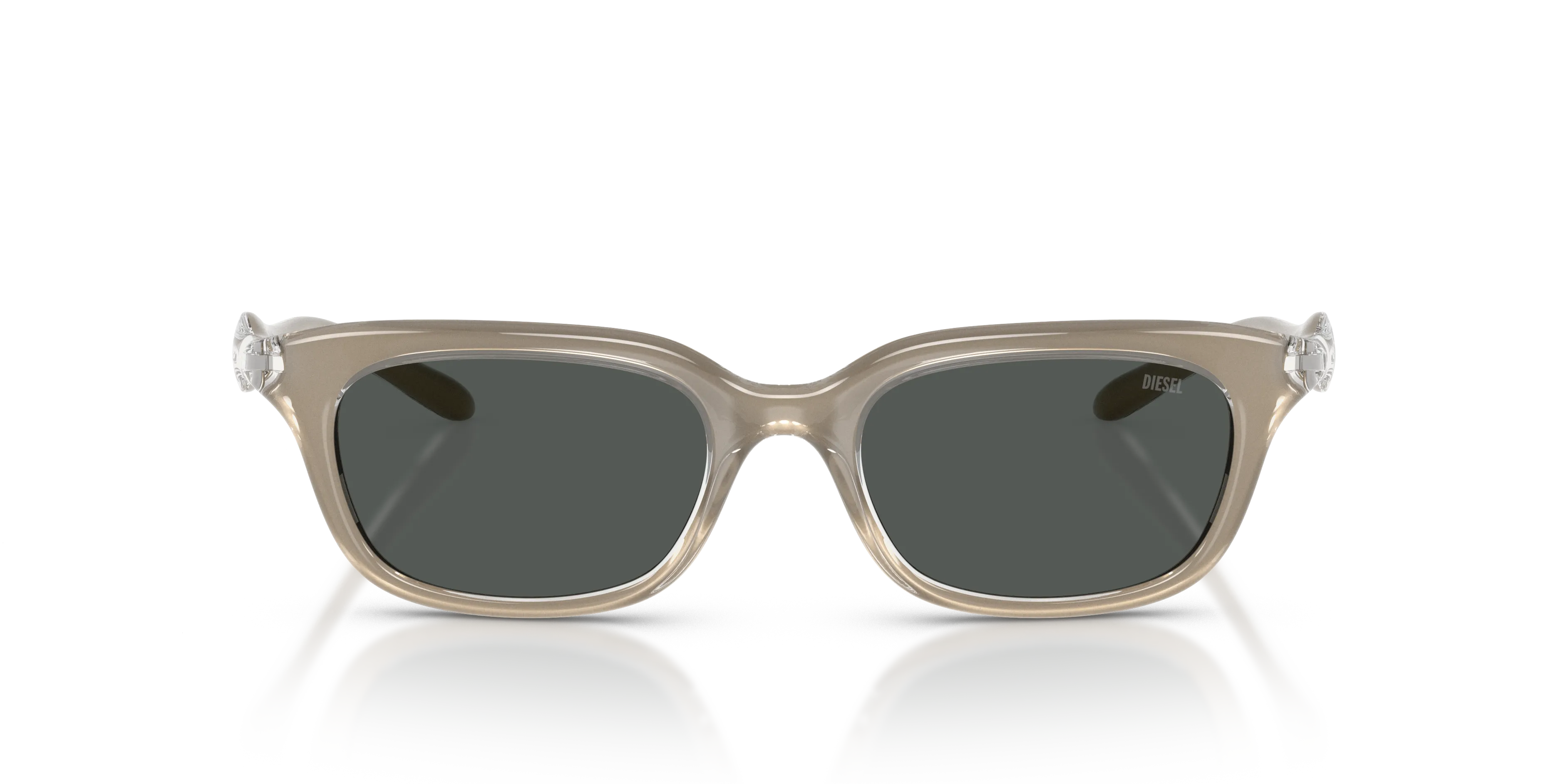 DIESEL DL3013U 203587 Occhiali da sole Iniettato Verde Grigio Squadrata Normale - immagine 3