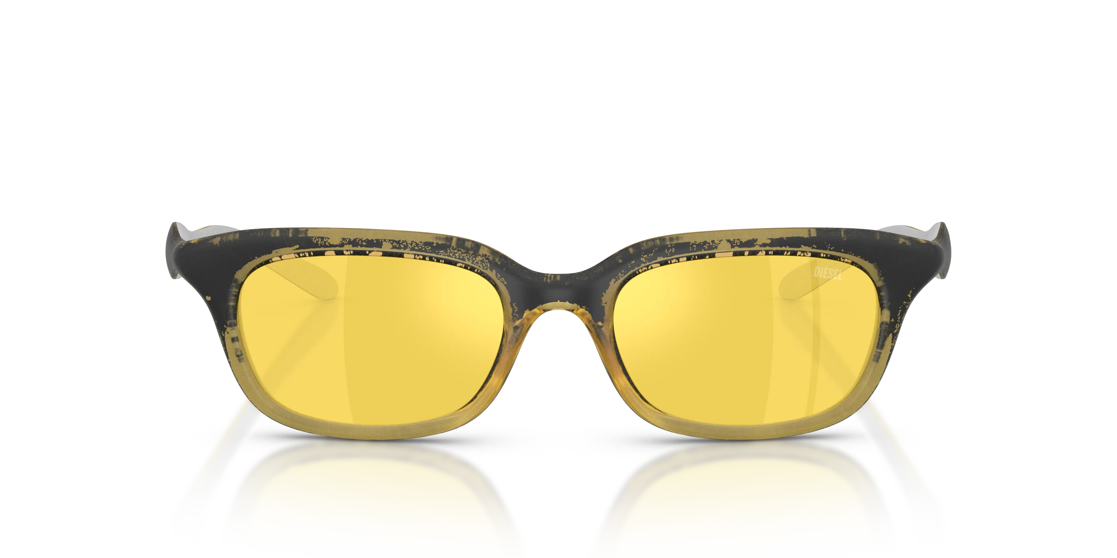DIESEL DL3013U 2030V9 Occhiali da sole Iniettato Giallo Giallo Squadrata Normale - immagine 3