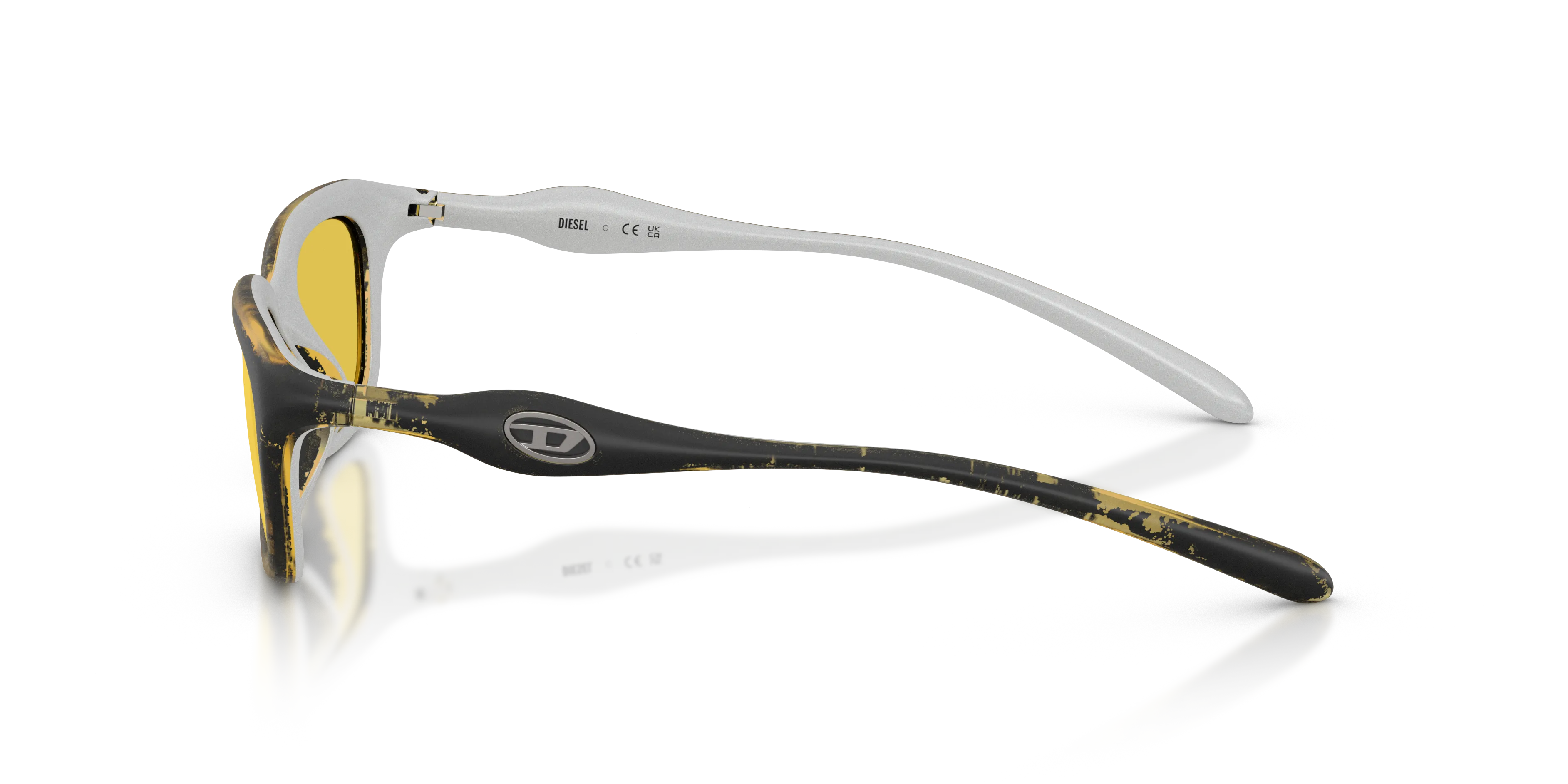 DIESEL DL3013U 2030V9 Occhiali da sole Iniettato Giallo Giallo Squadrata Normale - immagine 4
