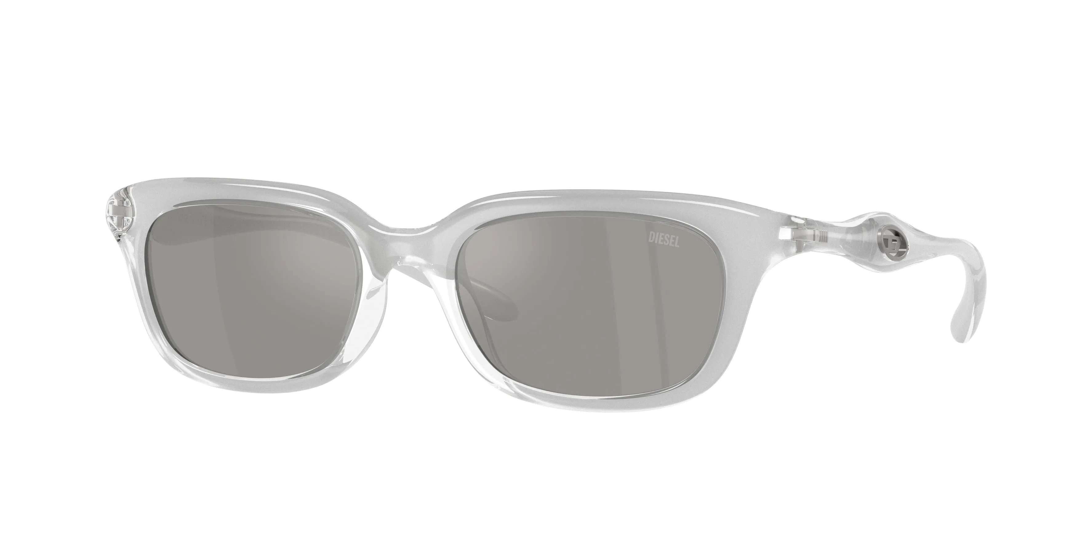 DIESEL DL3013U 20296G Occhiali da sole Iniettato Trasparente Grigio Squadrata Specchiate - immagine 1